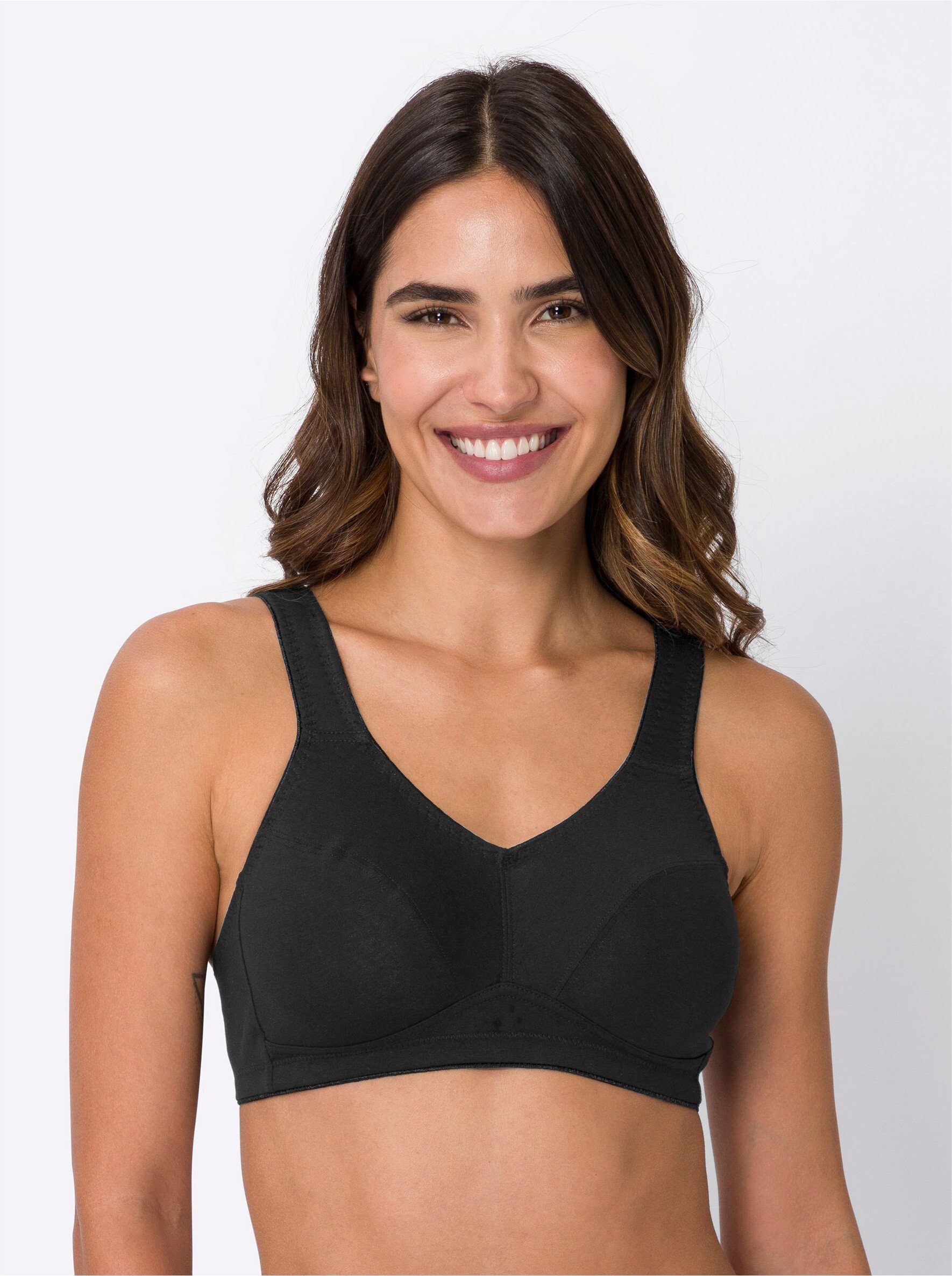 Sieh an! Bügelloser BH Entlastungs-BH ohne Bügel Ärmellos (2-tlg)