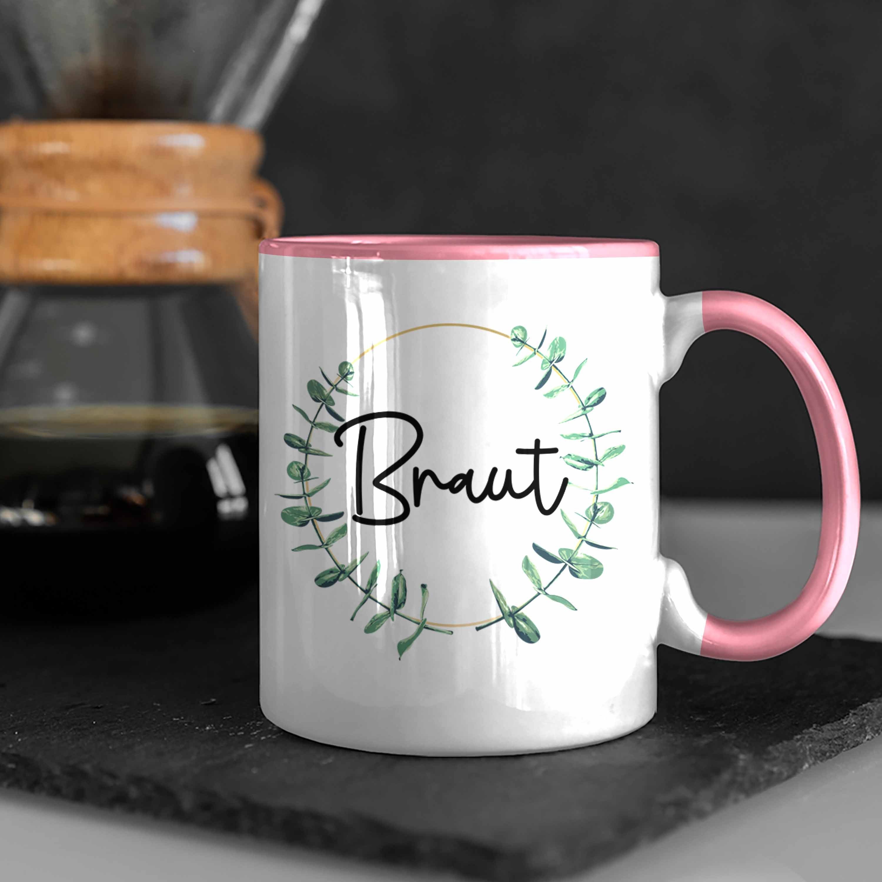 Tasse Trendation Geschenk Braut zur - Heiratsantrag Rosa Hochzeit Hochzeit Tasse Geschenkidee Trendation