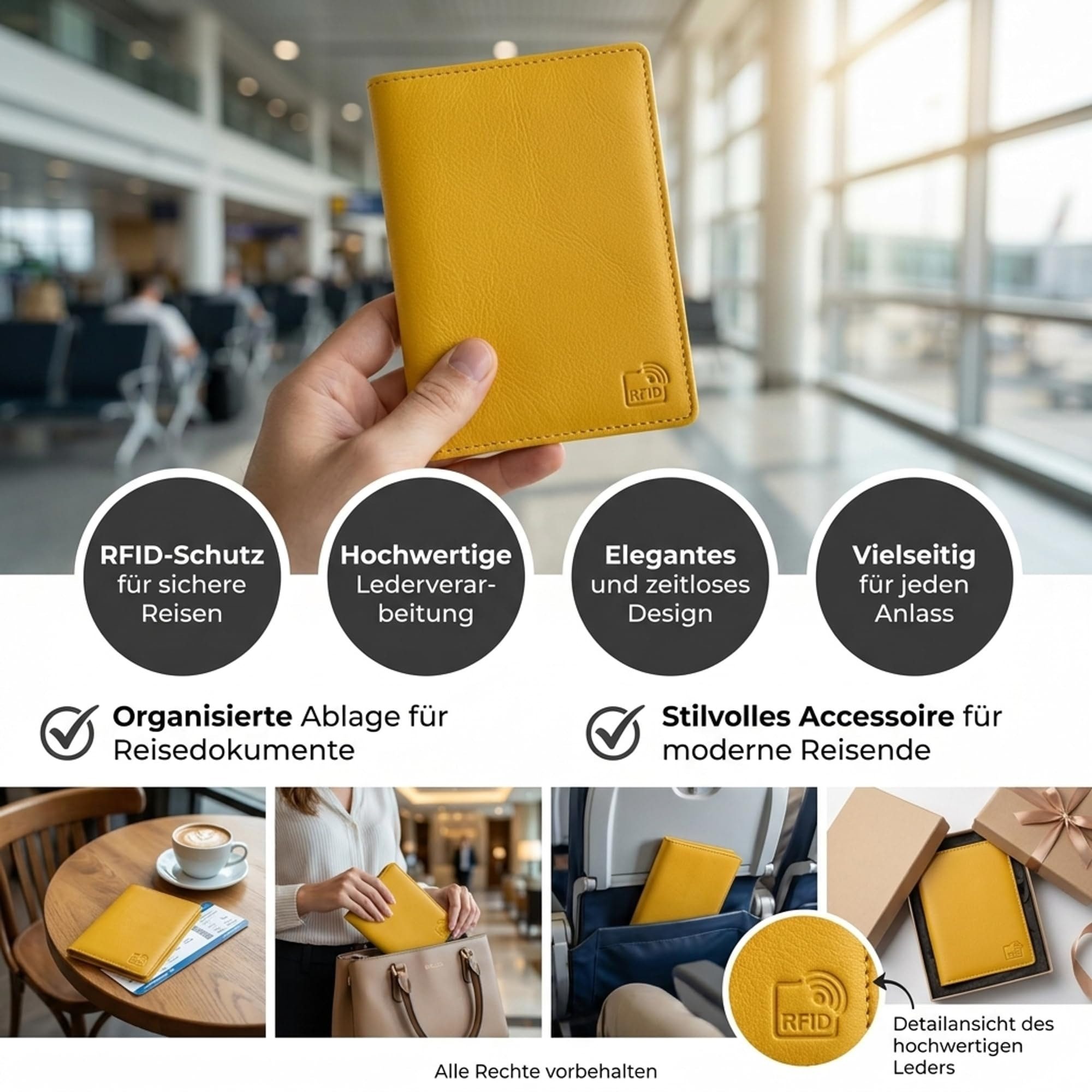Josephine Osthoff Brieftasche SOS Ausweisetui limone