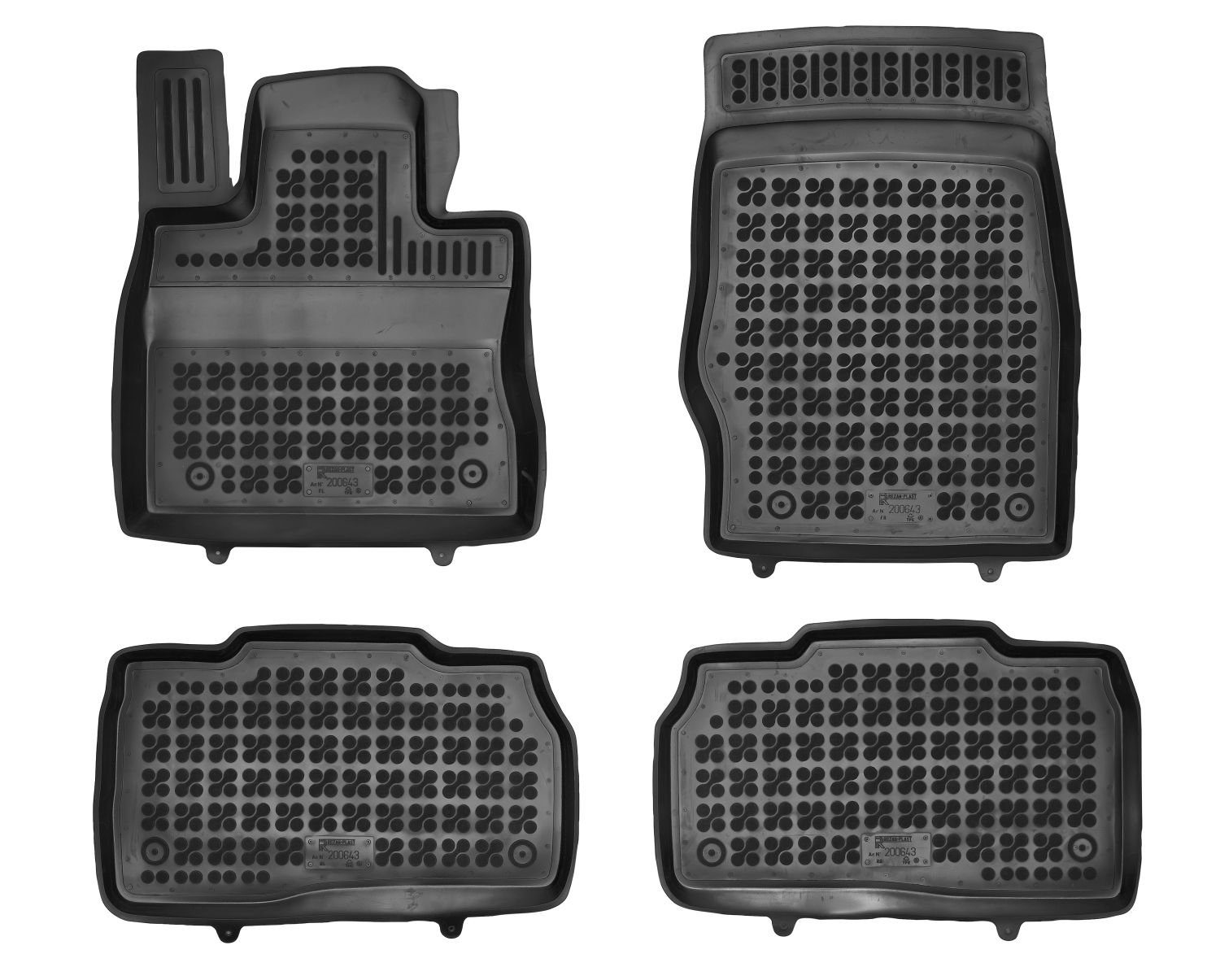 AZUGA Auto-Fußmatten Hohe Gummi-Fußmatten passend für Ford Explorer ab 3/2020 4-tlg., für Ford Explorer SUV