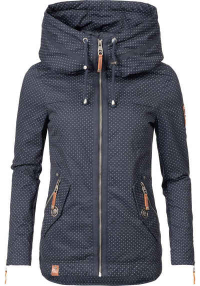 Navahoo Outdoorjacke Wekoo moderner Damen Übergangsparka aus Baumwolle mit Kapuze