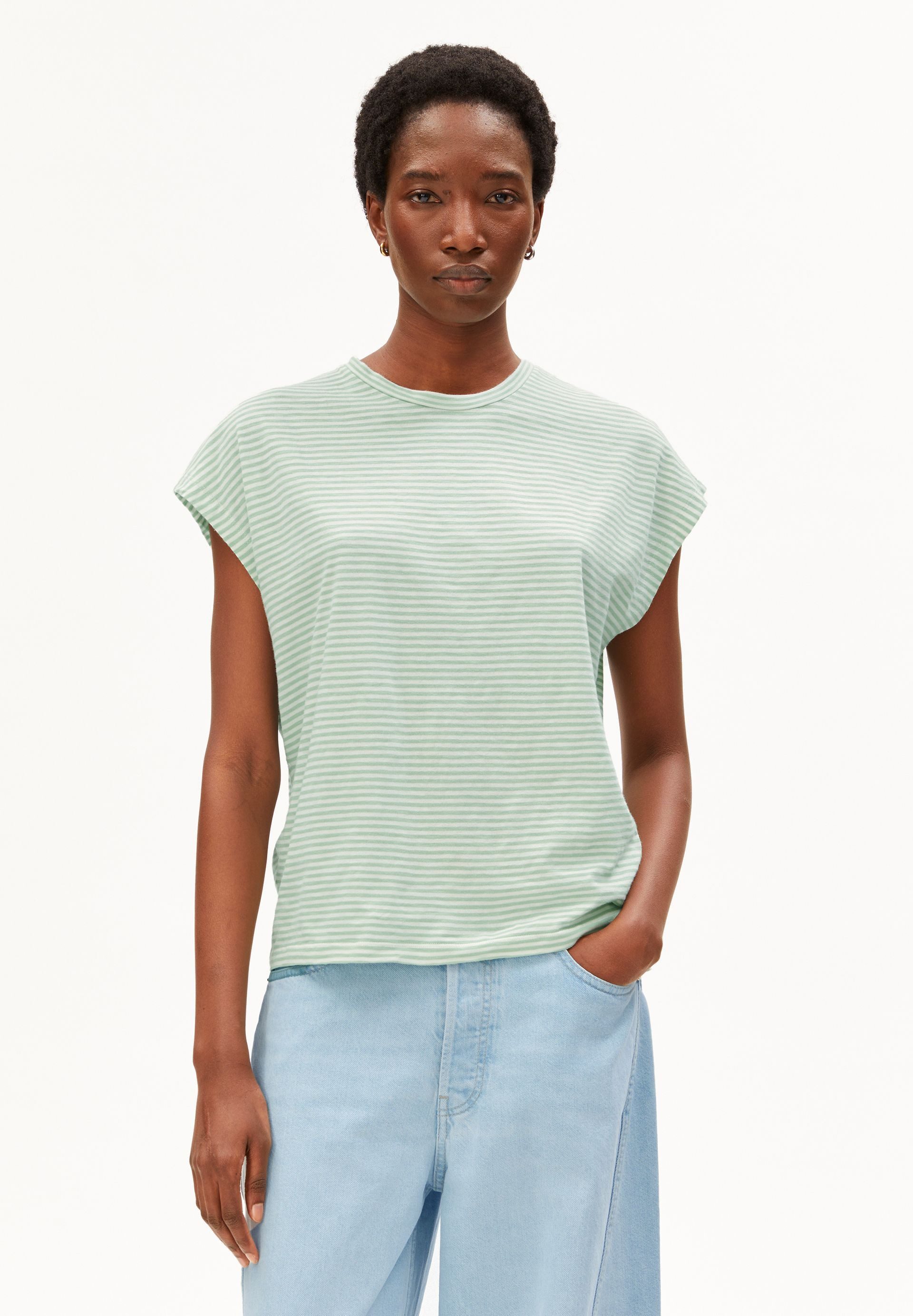 Armedangels T-Shirt SLUB JERSEY STRIPE T-Shirt aus Bio-Baumwolle Loose Fit