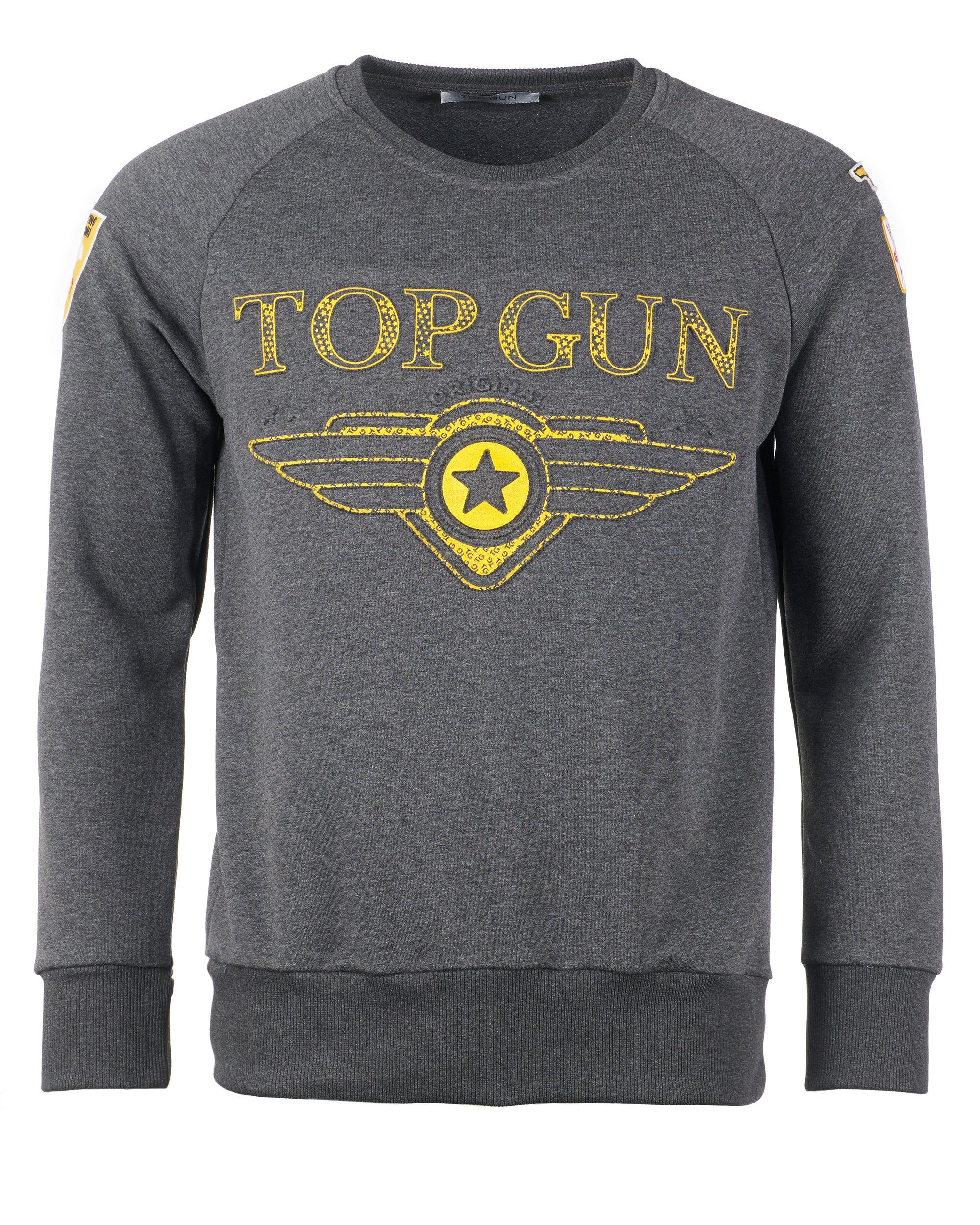 TOP GUN Sweater Dell TG20193011 anthracite | Sweatshirts