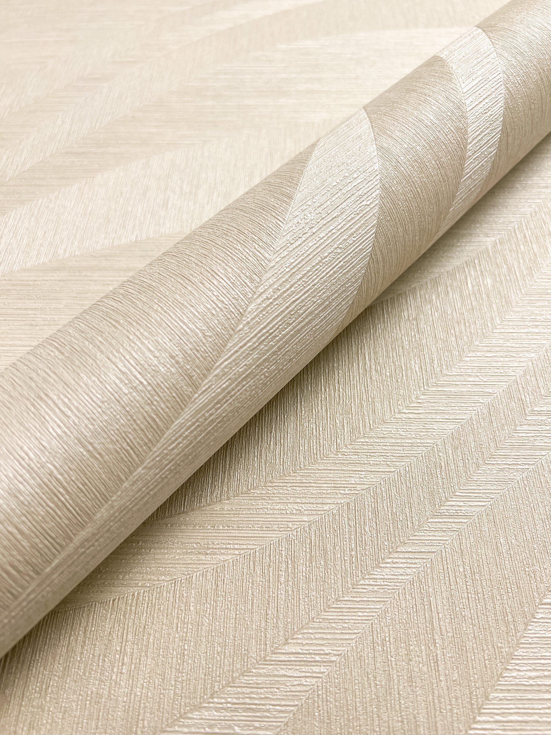 Newroom Vliestapete, Beige Tapete Glamour Wellen günstig online kaufen