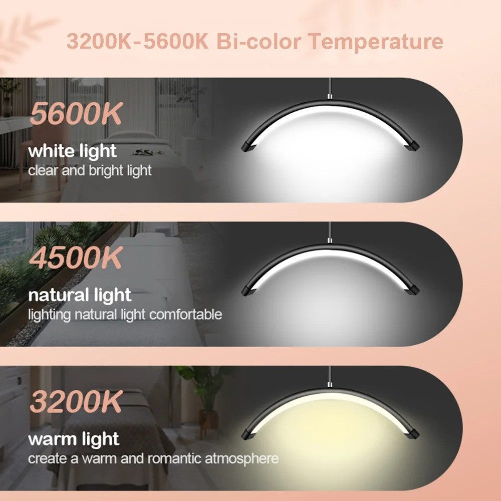 Andoer LED Stehlampe Andoer HD M6X 36W Boden-LED-Videoleuchte 3200K-5600K Dimmbar, LED fest integriert, LED fest integriert, für Schönheitssalon, Make-up, Live-Streaming