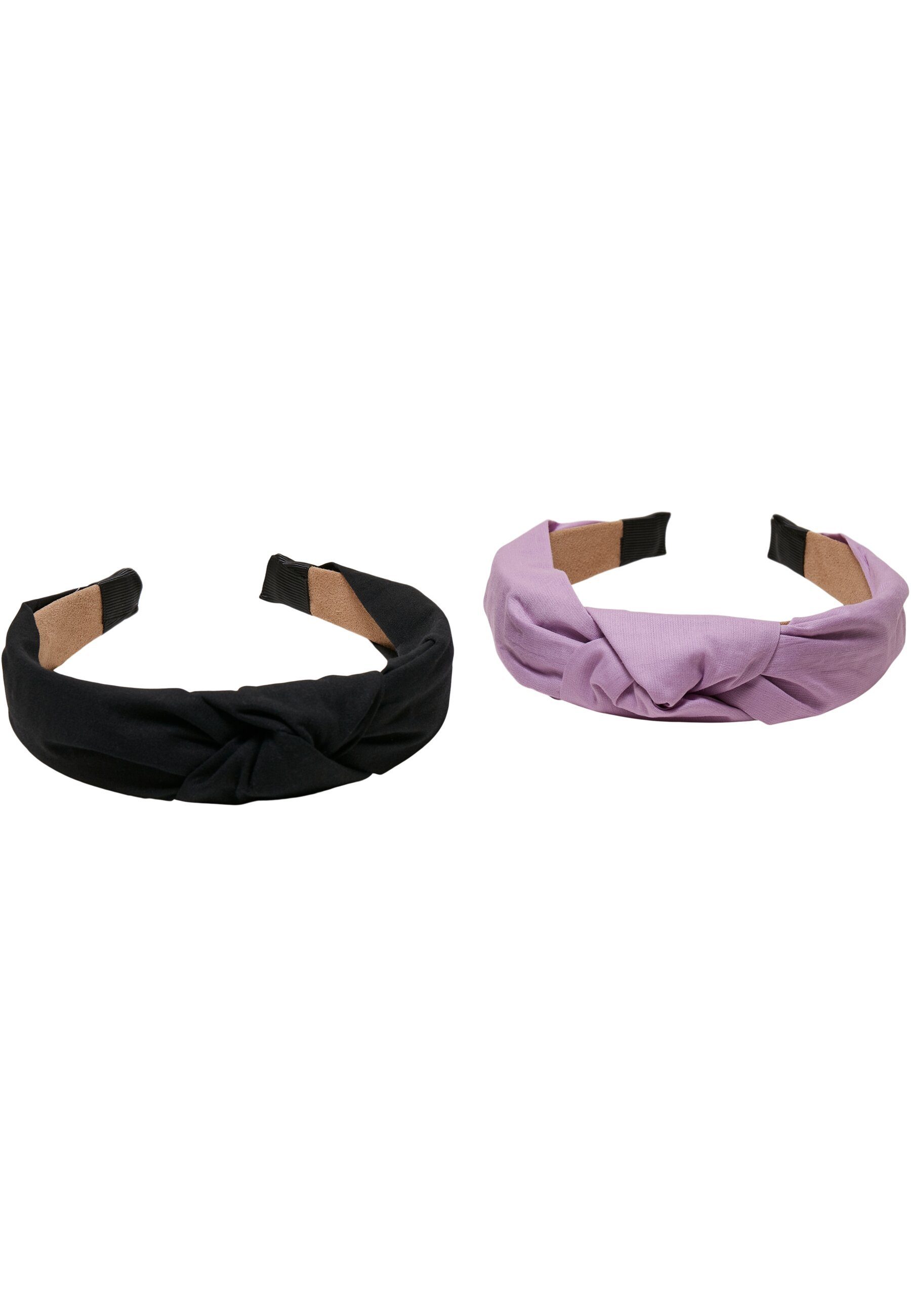 URBAN CLASSICS Schmuckset Accessoires Light Headband With Knot 2-Pack (1-tlg) violablue/black