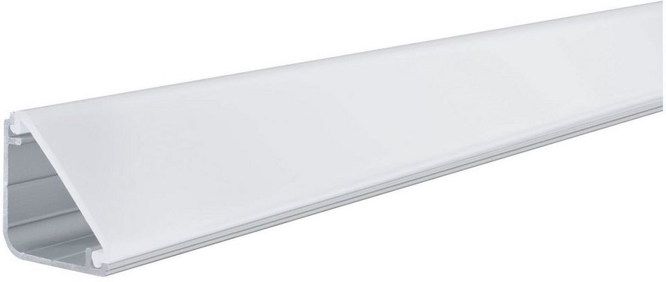 Paulmann LED-Streifen Delta Profil mit Diffusor 1m Alu eloxiert, Satin, Alu/Kunststoff,  Nicht vergessen: Passende LED-Strips gleich mitbestellen!