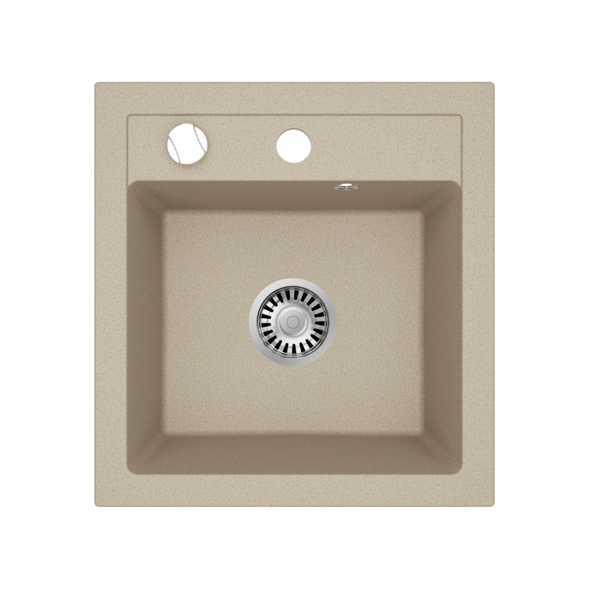 Faizee Möbel Granitspüle Granitspüle 49x52cm Küchenspüle inkl. Siphon Spülbecken Spüle, Eckig, 49/21 cm