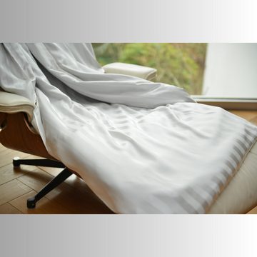 Bettbezug Seiden-Bettbezug aus Maulbeerseide, White Stripes, orignee (1 St), 100% Seide