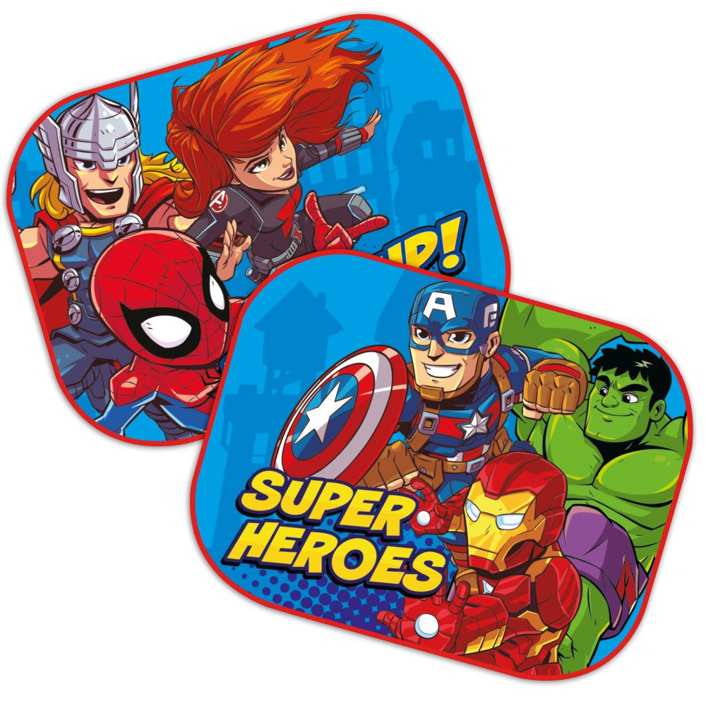 MARVEL Autosonnenschutz Marvel Avengers Kinder Sonnenschutz fürs Auto 2er Set 35x44 cm, 44 x 35 cm