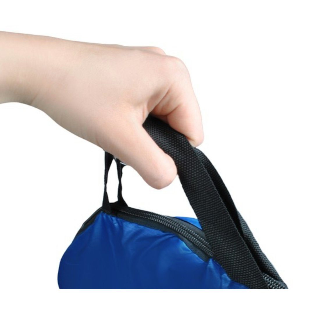 ISO TRADE Strandmuschel Strandzelt Windzelt, Personen: 2 (Spar-Set, 1 tlg., Faltzelt), verfügt über Griffe, die ein bequemes Tragen ermöglichen