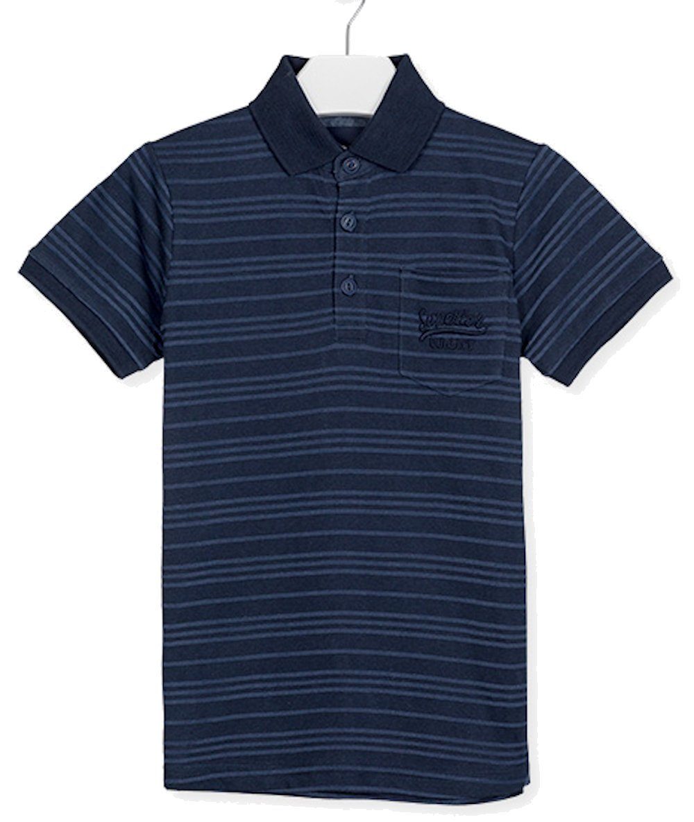 Poloshirt Losan Jungen Poloshirt Kurzarm gestreift Marino blau