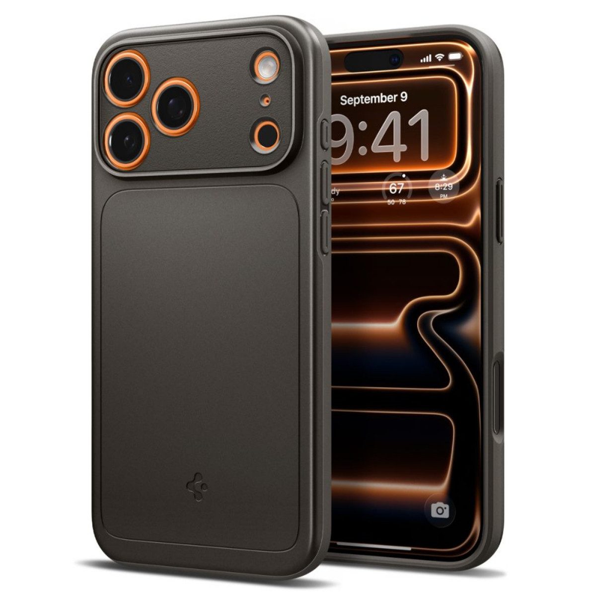 Spigen Handyhülle Thin Fit mit Magnetfunktion Kompatibel mit iPhone 17 Pro Max Grau 6,9, Ultradünn mit integrierter Magnetfunktion für minimalistischen Schutz