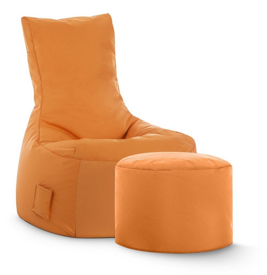 Sitting Point Sitzsack, SITTING POINT Sitzsack-Set Brava Swing + Hocker  orange
