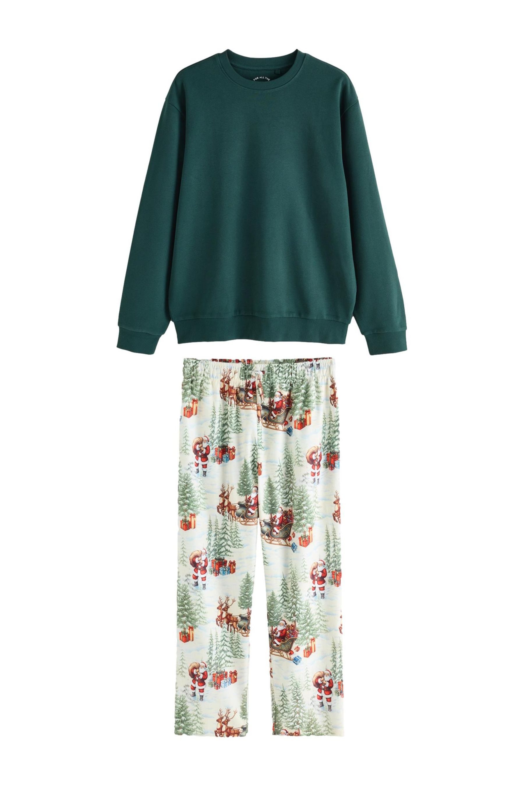 Next Pyjama Joules Weihnachtsoberteil mit Bretonenstreifen (2 tlg)