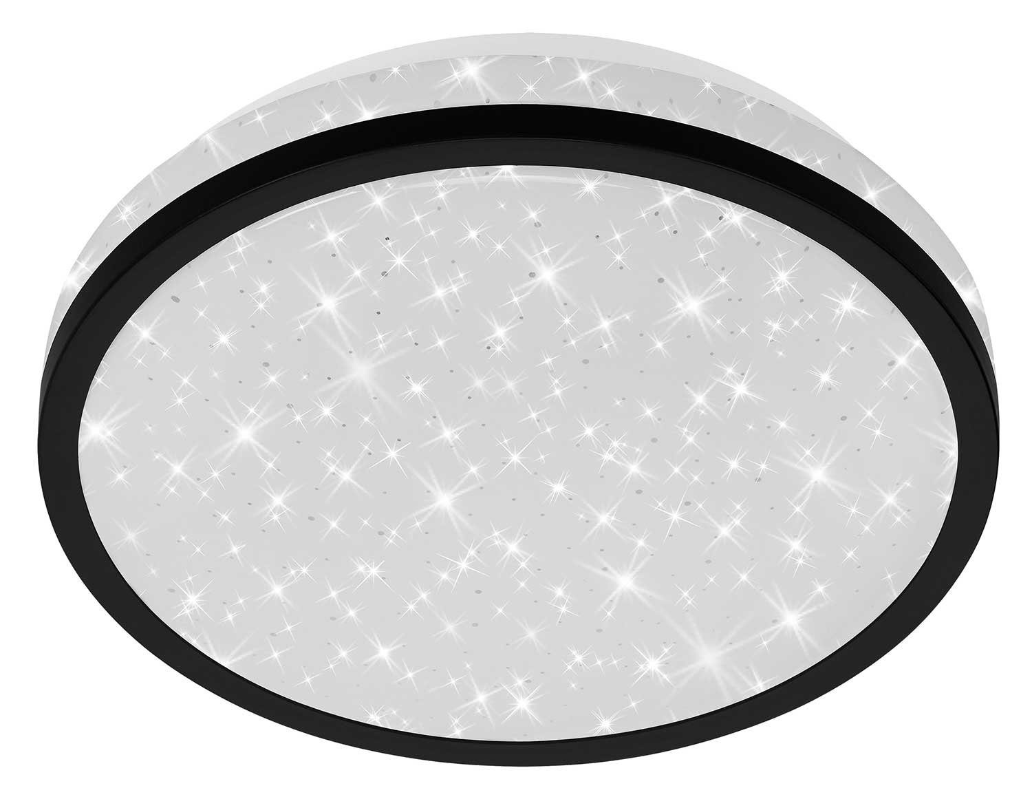 Briloner Leuchten LED Deckenleuchte in IP20, schwarz-weiß 3456-015, cm, LED-Deckenleuchte fest Neutralweiß, schwarz, Sternenhimmel, 21,7 LED verbaut