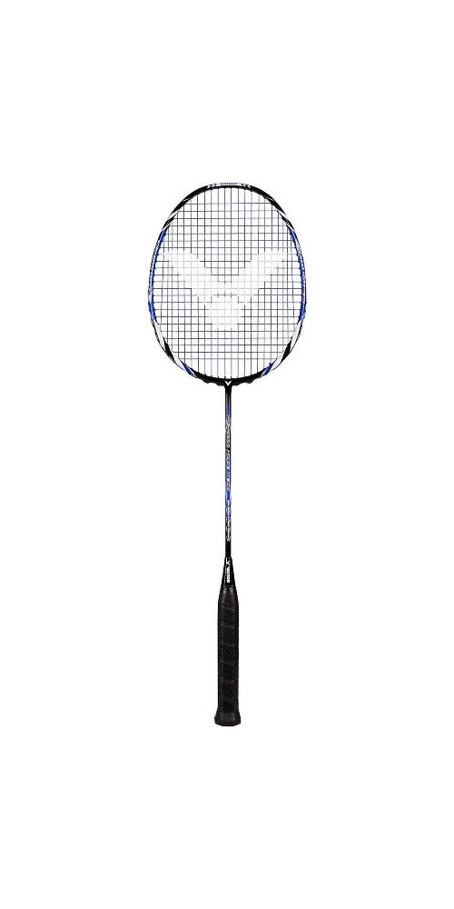 VICTOR Badmintonschläger V-4000 Wave Tech (88g/kopflastig/mittel) schwarz/blau - besaitet