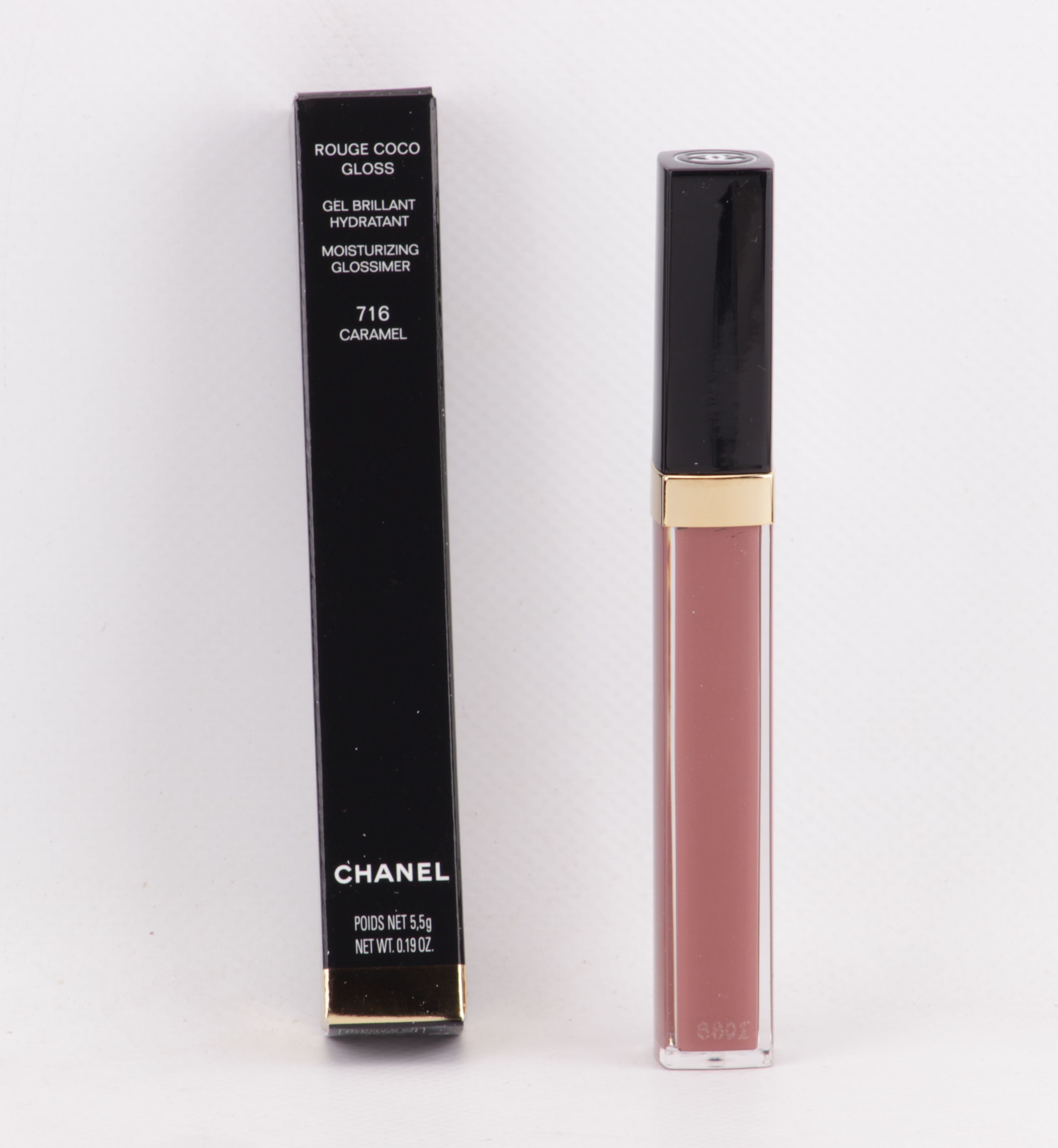 CHANEL Lipgloss Chanel - Rouge Coco Gloss - Moisturizing Glossimer 5,5g - 716 Caramel