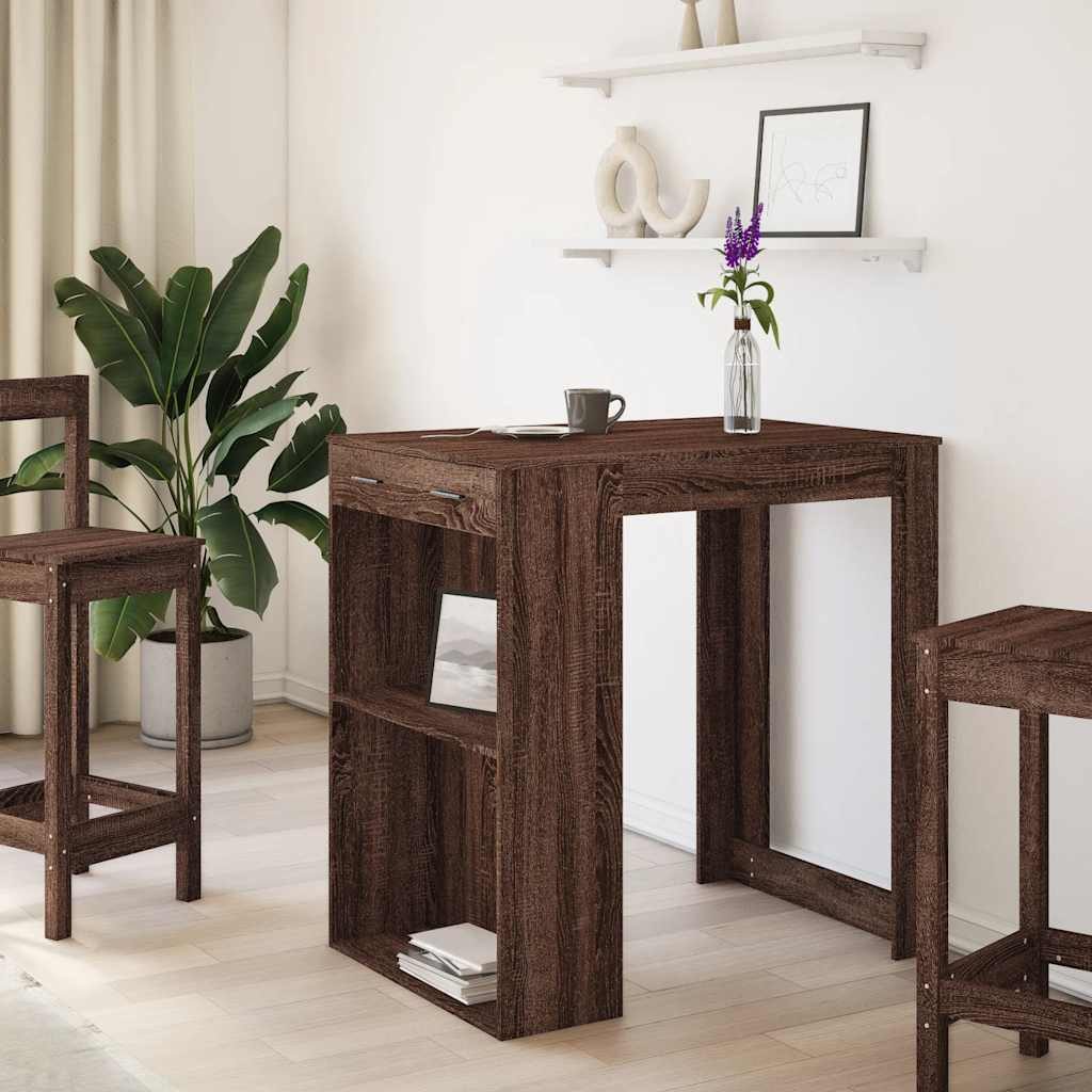 vidaXL Esstisch Bartisch Braun Eichen-Optik 102x70x103,5 günstig online kaufen
