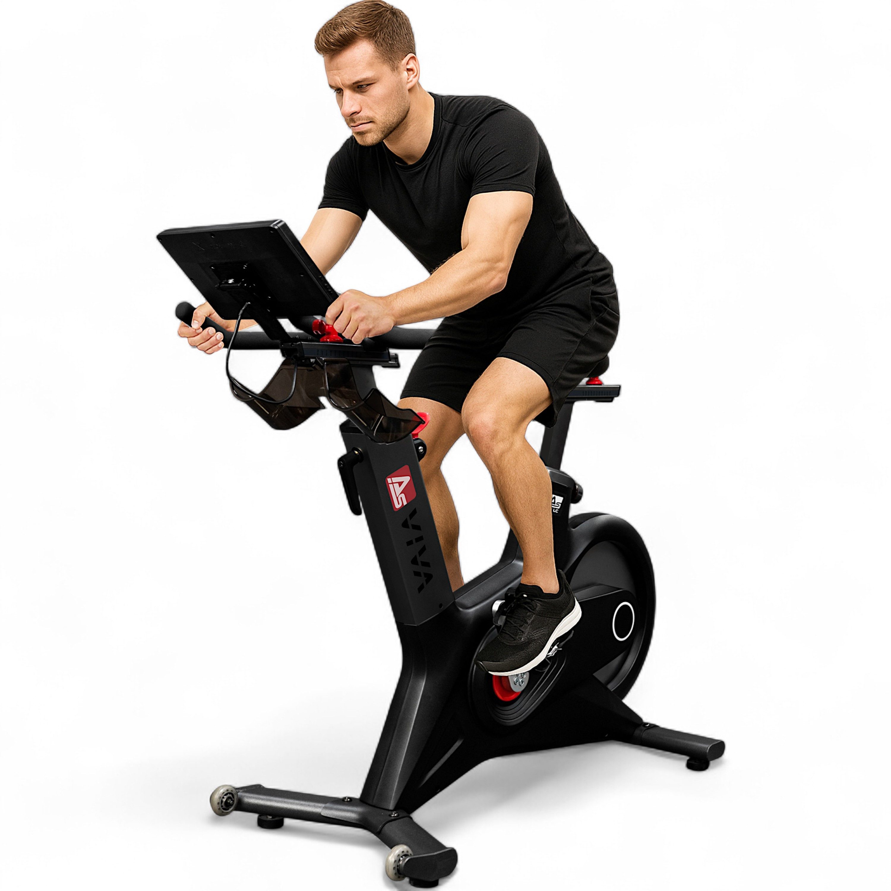AsVIVA Speedbike Indoor Cycle S17 Pro, 28 kg Schwungmasse, Kinomap, Touchscreen Wi-Fi, SPD Klickpedale