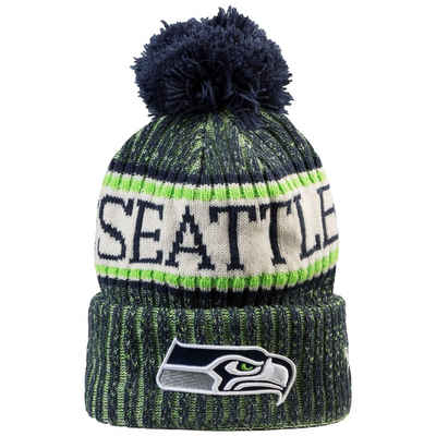 New Era Beanie NFL Seattle Seahawks Sideline Bobble Knit Beanie