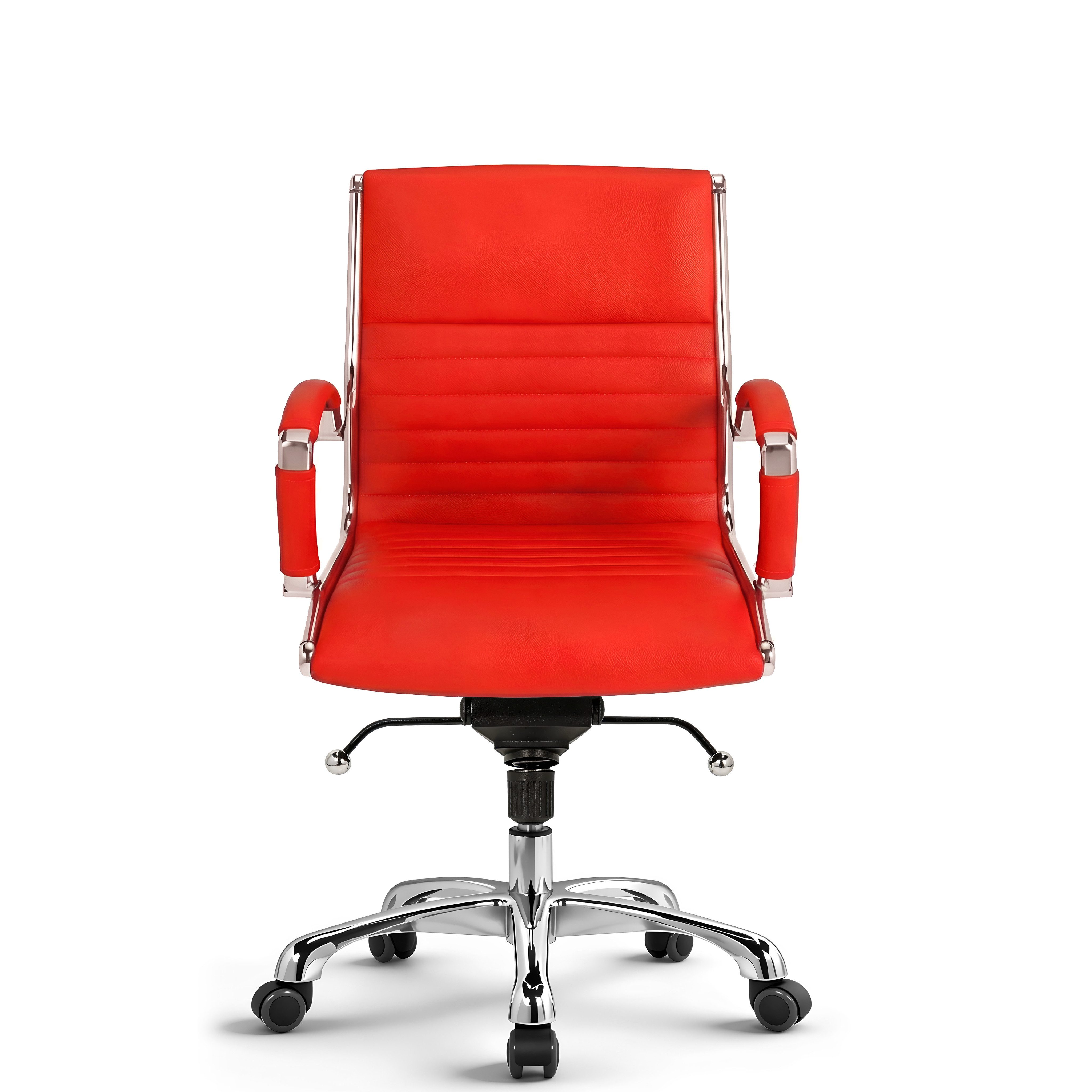 Versee Bürostuhl VERSEE Montreal Schreibtischstuhl Leder - ergonomisch, bis 150kg (Drehstuhl für Home Office und Büro), mit Lendenstütze, höhenverstellbar, gepolstert, Wippmechanik