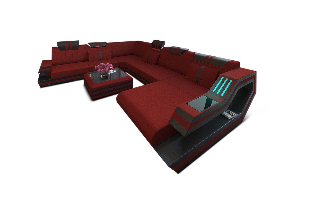 Sofa Dreams Wohnlandschaft Stoff Polster Sofa Ravenna XXL M Mikrofaser Stoffsofa, Couch wahlweise mit Bettfunktion