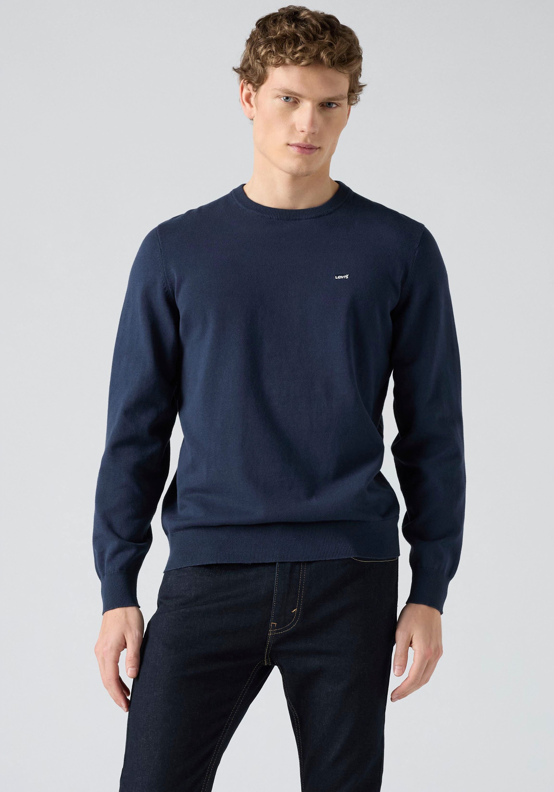 Levi's® Rundhalspullover LIGHTWEIGHT HM SWEATER Feingerippte Abschlüsse günstig online kaufen