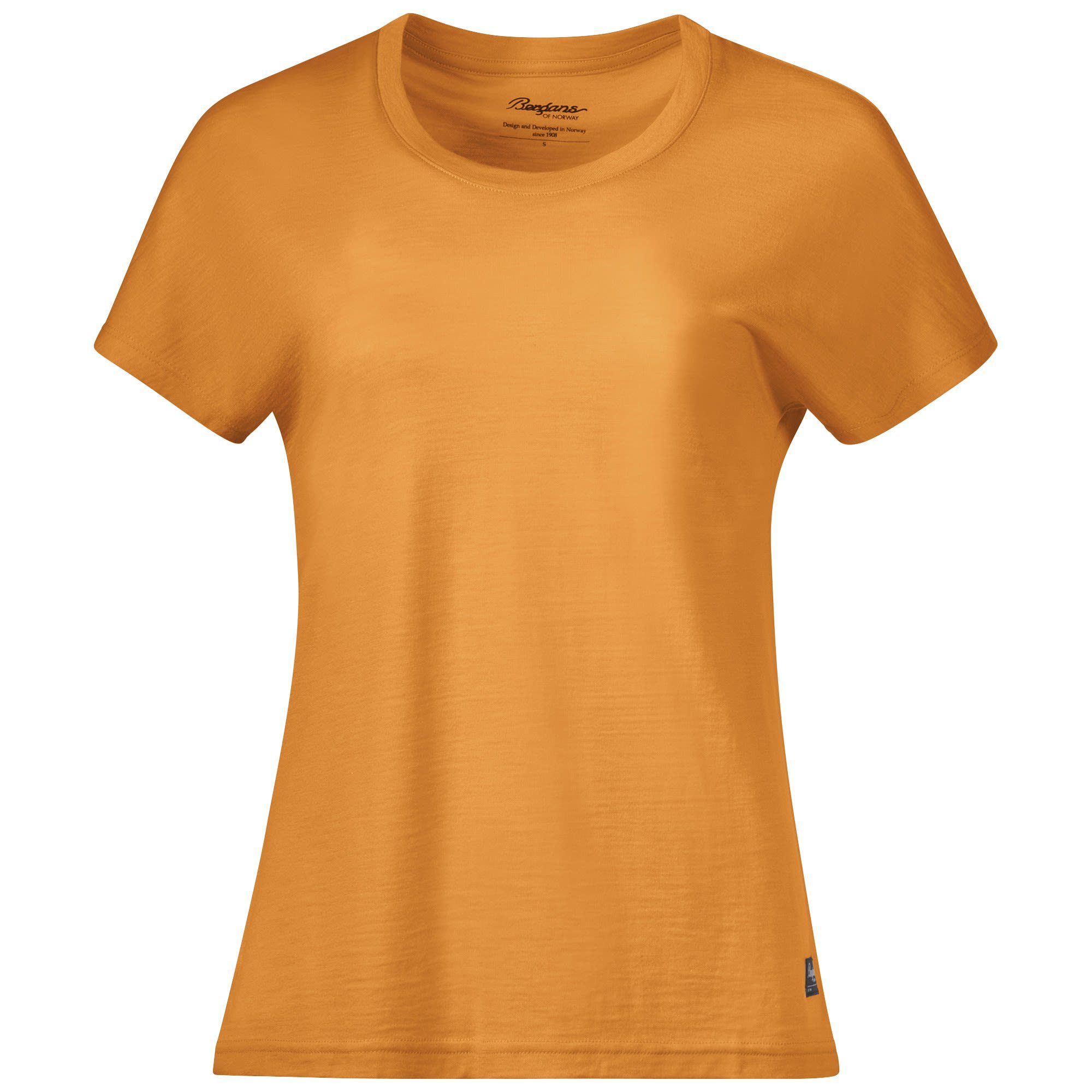 Damen Tee T-Shirt Golden Bergans W Field Kurzarm-Shirt Urban Bergans Wool