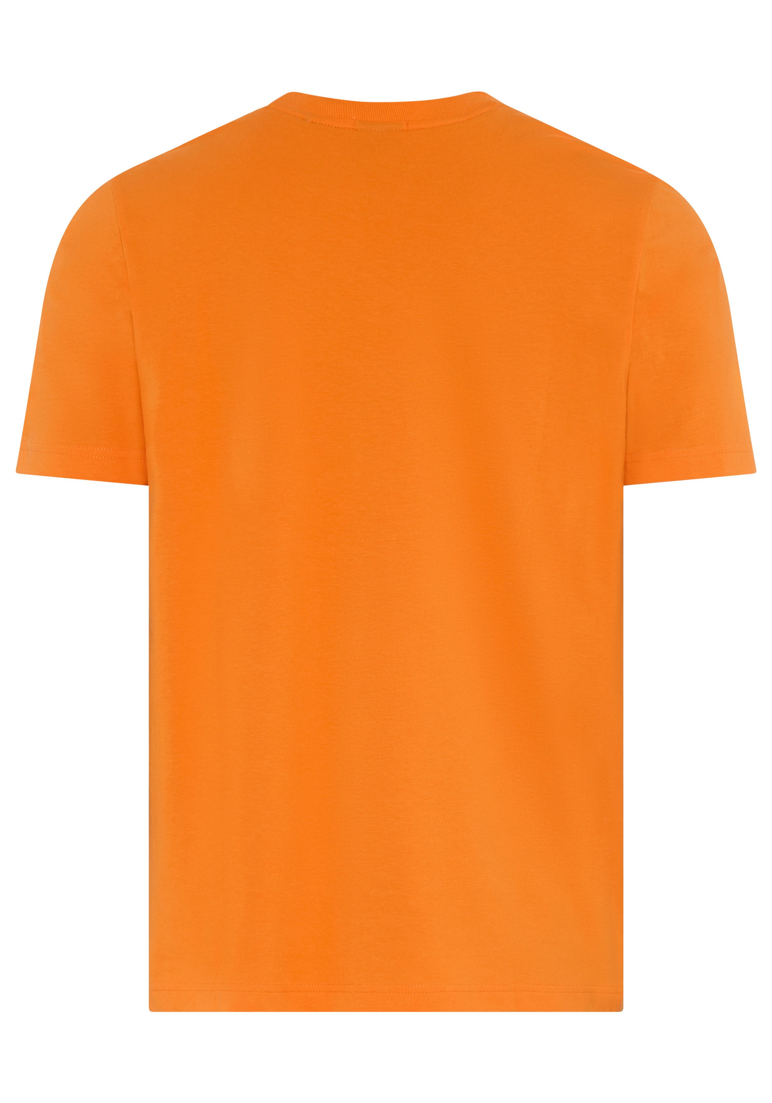 BOSS GREEN Rundhalsshirt Tee mit gummiertem Kontrast-Logo günstig online kaufen