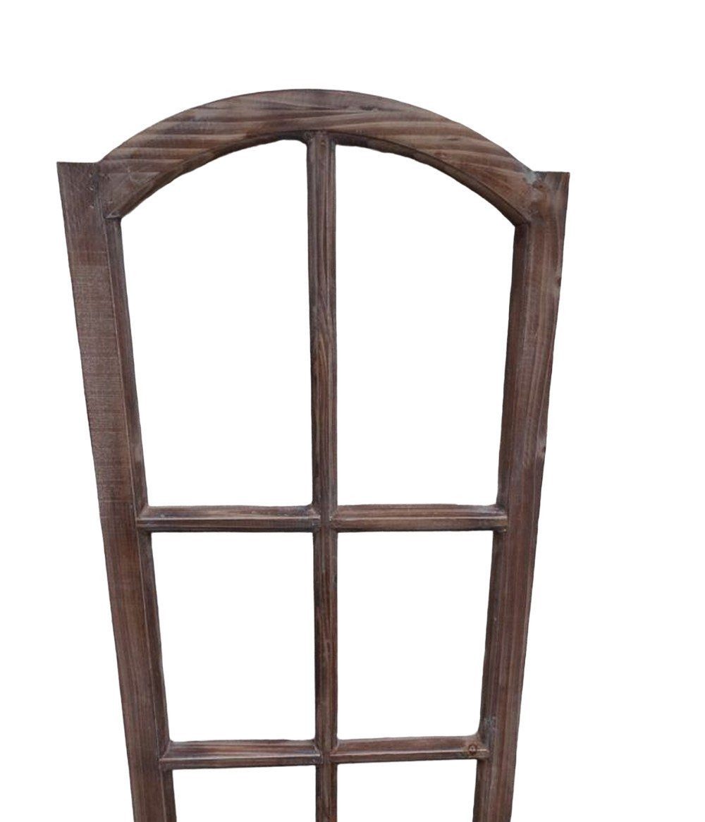 Deko-Impression Wanddekoobjekt Großes Fenster Sprossenfenster Dekorahmen abgerundet Holz braun 112 cm (1 St)