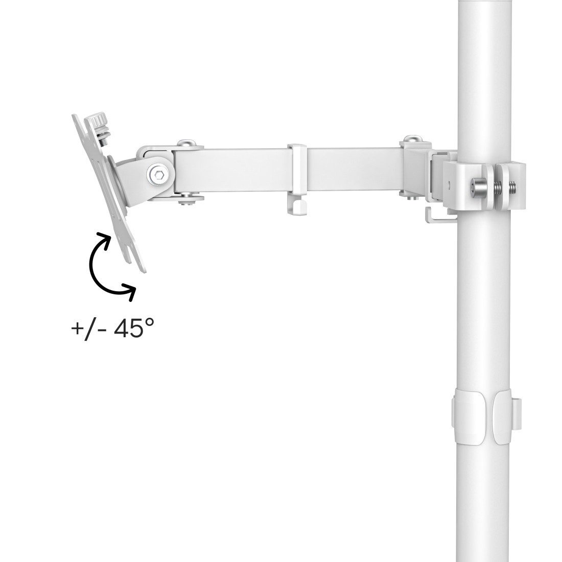 Hama Monitor-Halterung Monitorhalterung höhenverstellbar für 13-35 Zoll Monitore, (bis 35 Zoll, 360° Rotation, VESA, Kabelmanagement, ausziehbar, Stahl)