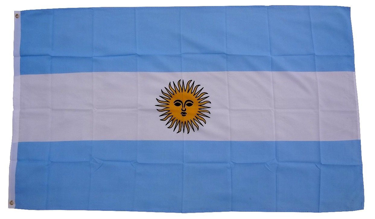 trends4cents Flagge XXL Flagge Fahne mit 3 Messingösen in 250 x 150 cm (Argentinien), für Fahnenmaste