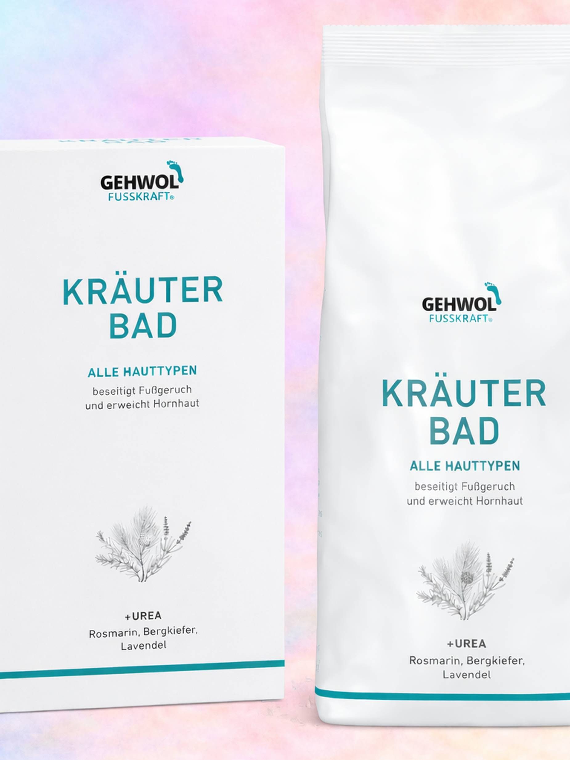 Eduard Gerlach GmbH Fußbädersalz Pflegendes Kräuter Fußbad für weiche Füße 400 g Packung