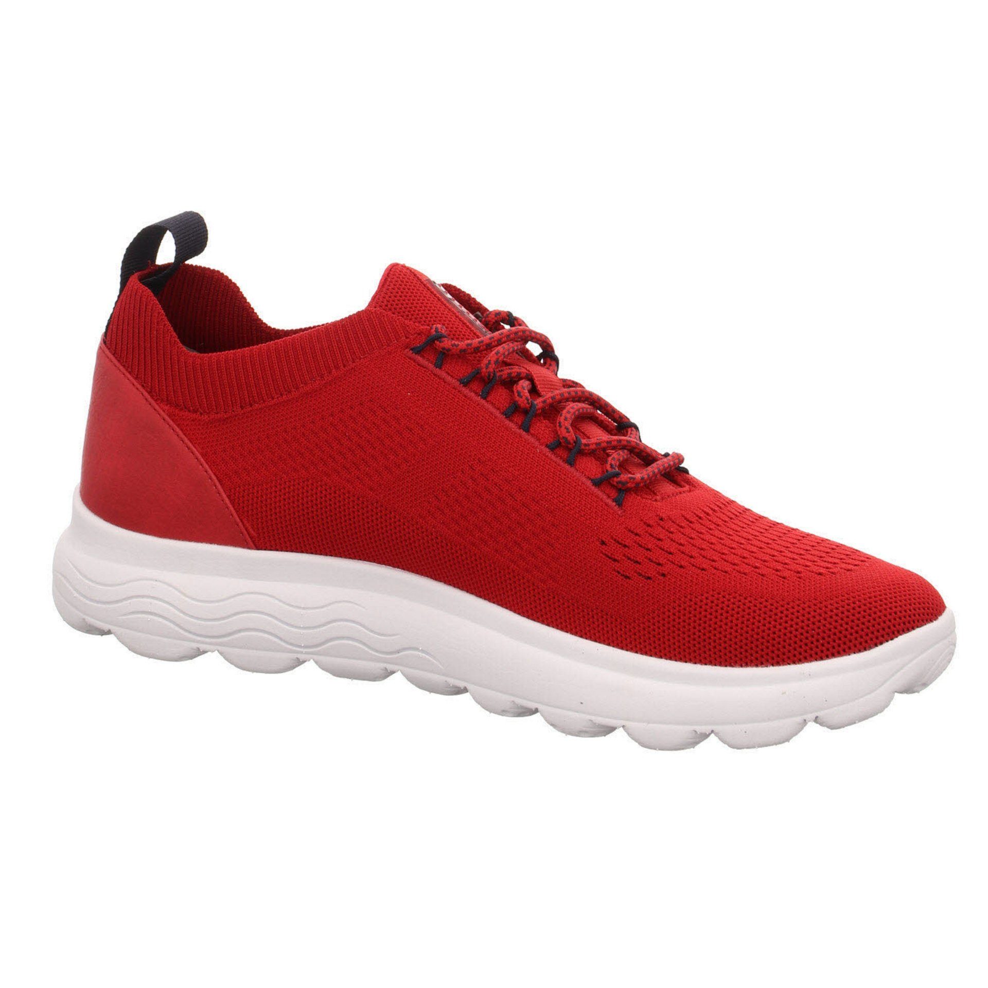 Schuhe RED Sherica Herren Geox Sneaker Sneaker Leder-/Textilkombination Schnürschuh