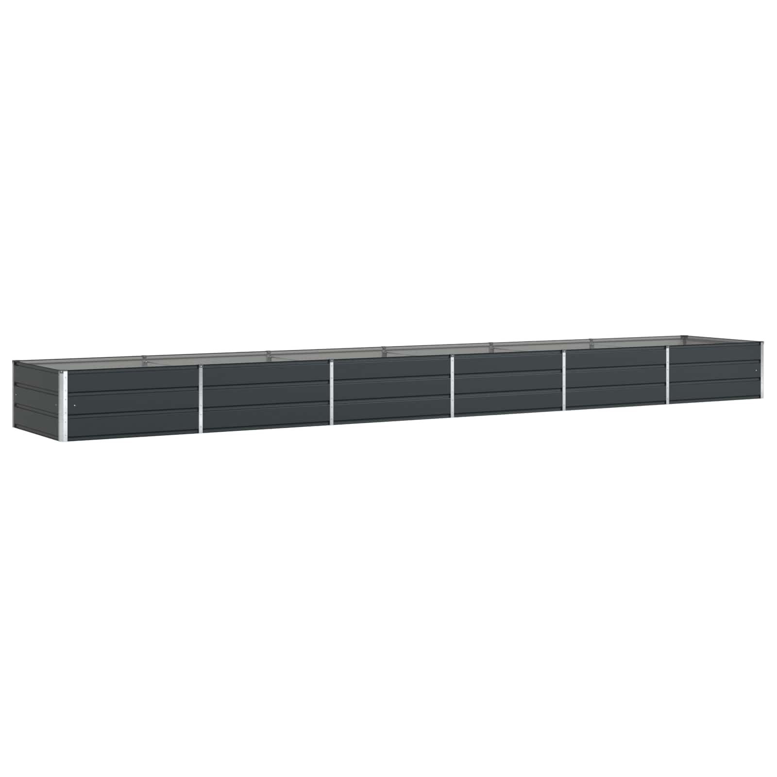 vidaXL Blumentopf Pflanzkübel Anthrazit 580 x 100 x 45 cm Verzinkter Stahl (1 St)