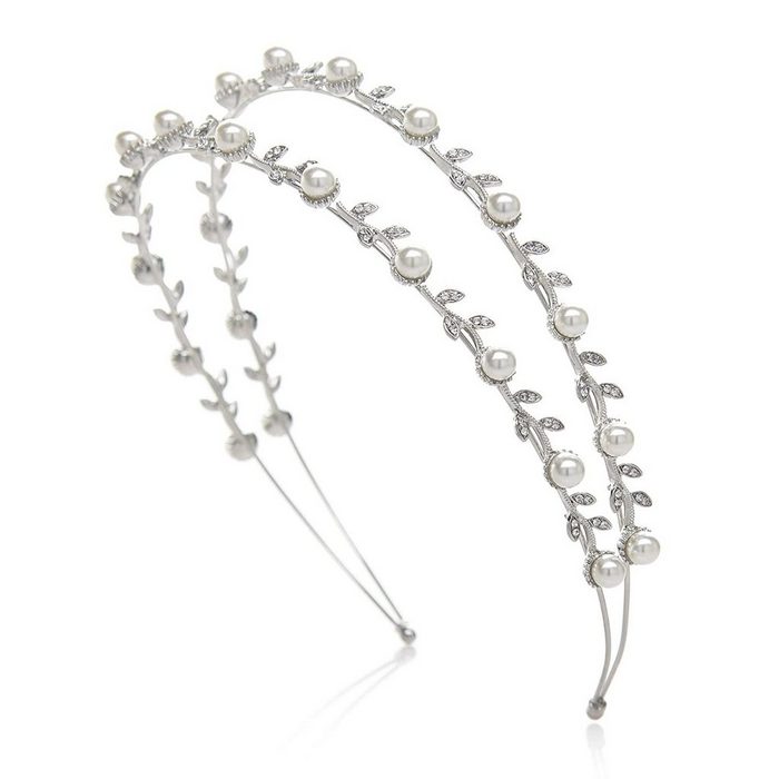 Housruse Diadem Romantische Kristall Hochzeit Haarband Stirnband Krone Tiara
