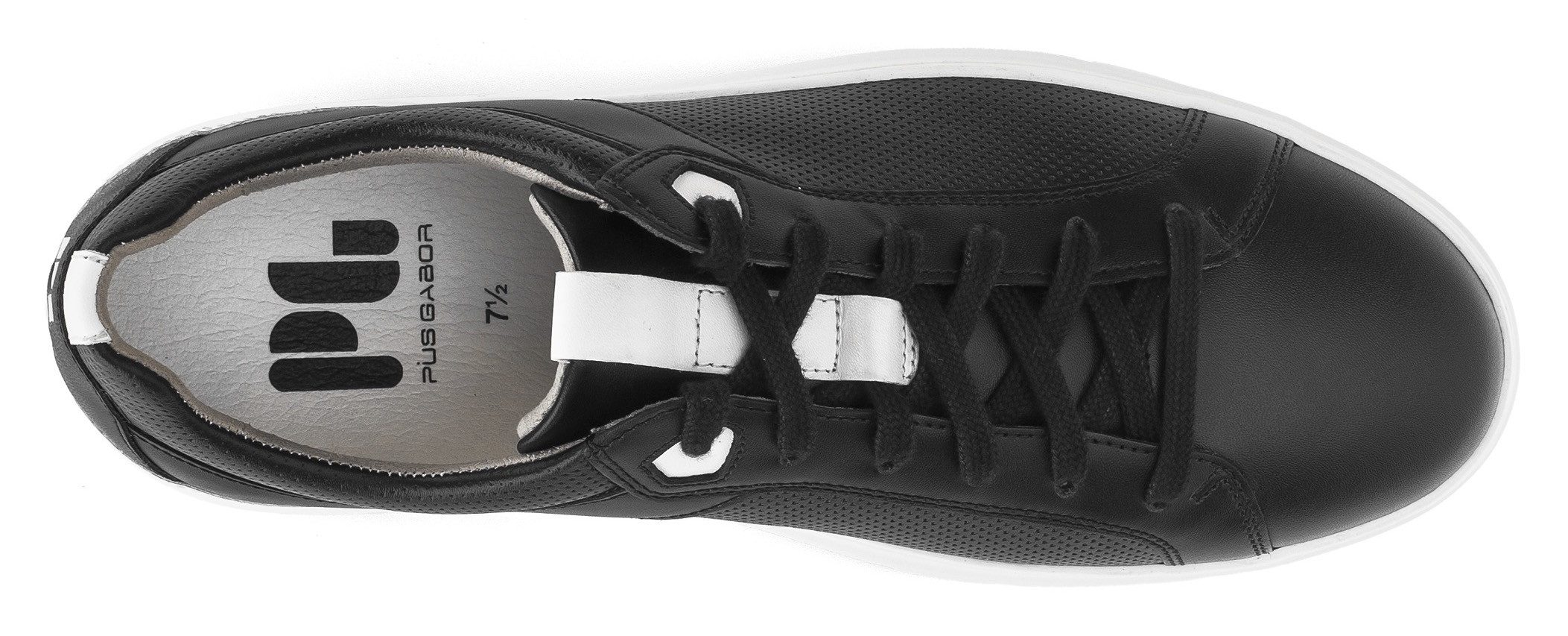 Pius Gabor Plateausneaker, Freizeitschuh, Halbschuh, Schnürschuh mit Perforierung, Weite G