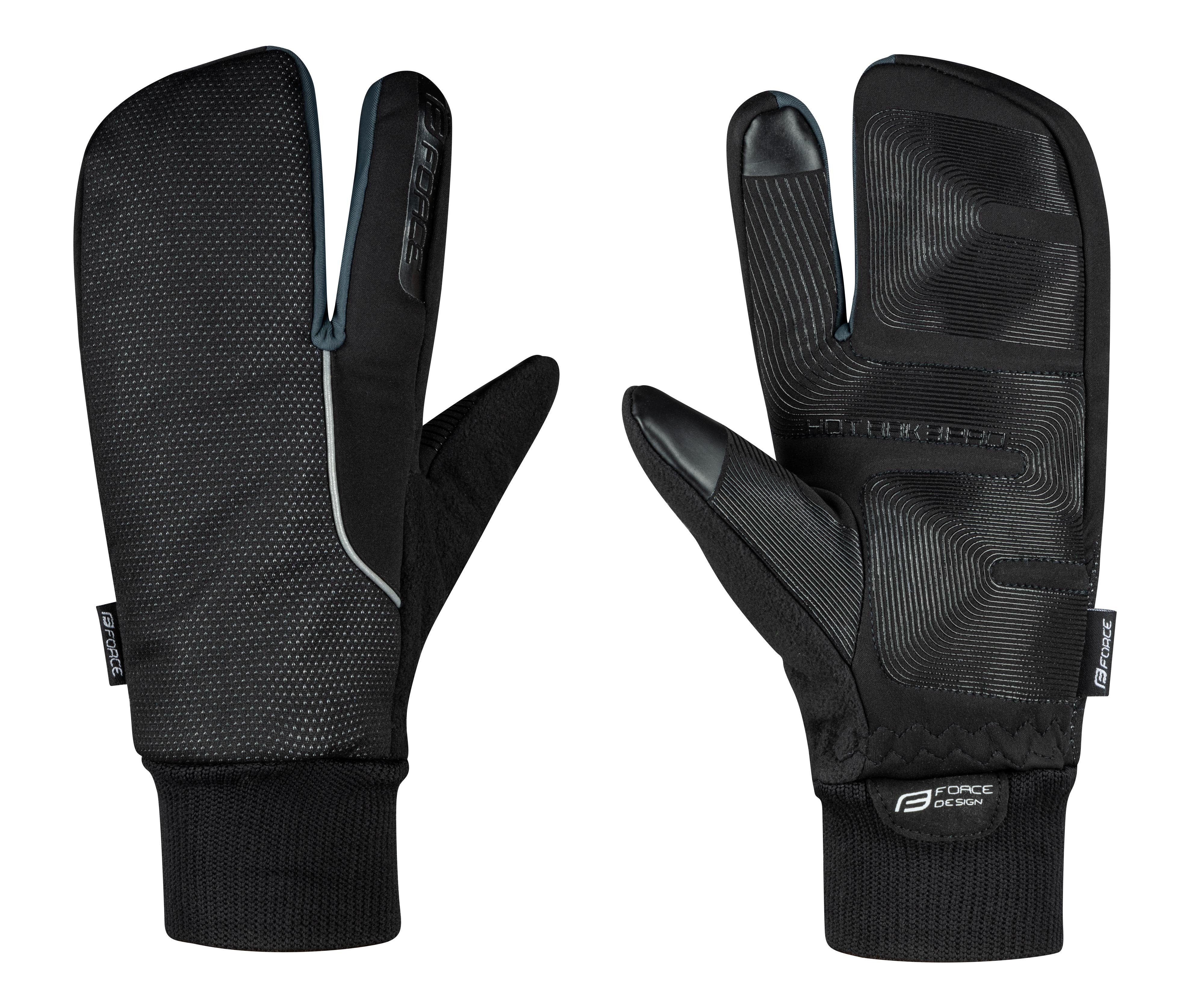 FORCE Fahrradhandschuhe FORCE Winter Handschuhe HOT RAK PRO 3+1, -5 °C bis 0 °C