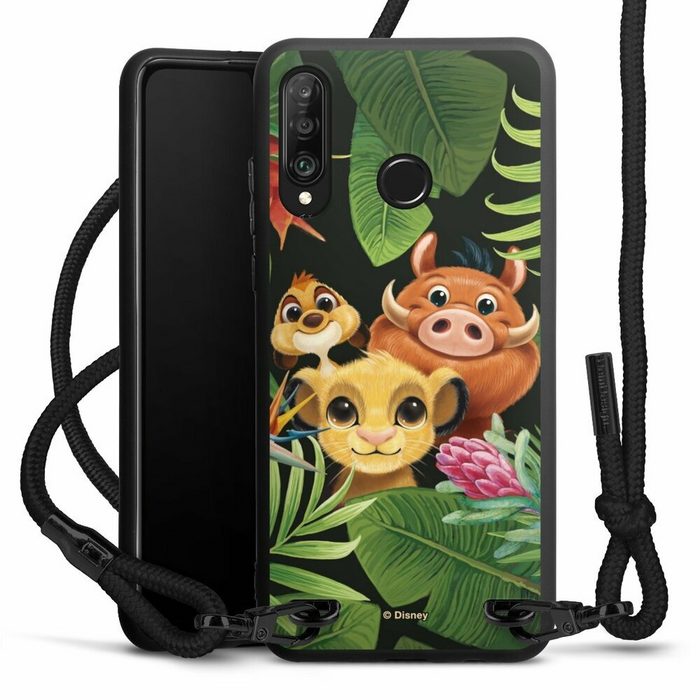 DeinDesign Handyhülle Disney Simba Timon und Pumbaa Simbas Friends Huawei P30 Lite Premium Premium Handykette Hülle mit Band
