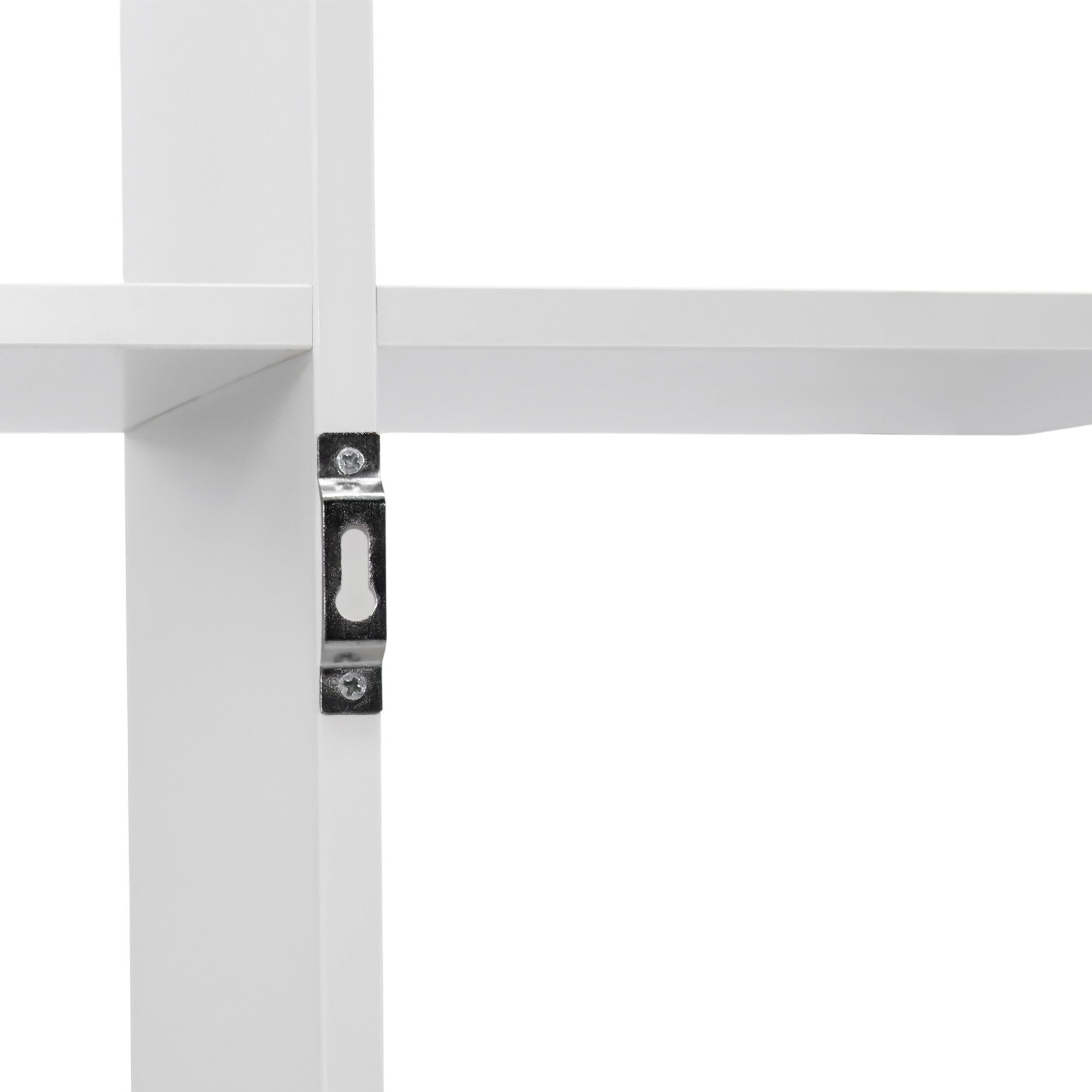 Spetebo Wandregal Holz 55 x 55 cm schwebend mit 6 Fächern, Anzahl 1-tlg., Einfache Montage – Bild 5 von 5