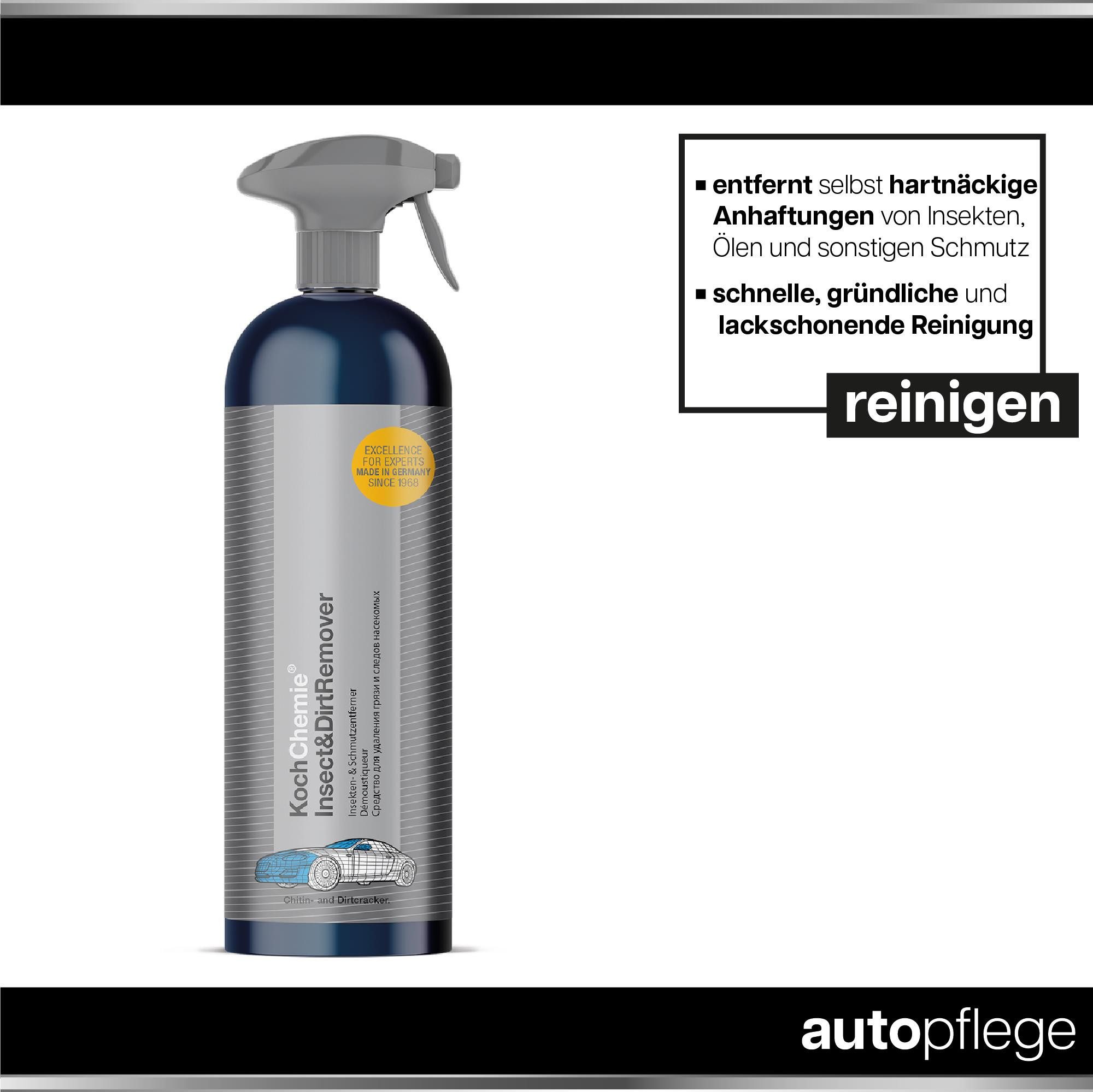 autopflege Koch Chemie Insect & Dirt Remover Reinigungs Set Insektenentferner (3-St. mit Insektenschwamm - mit Mikrofaser Trockentuch)