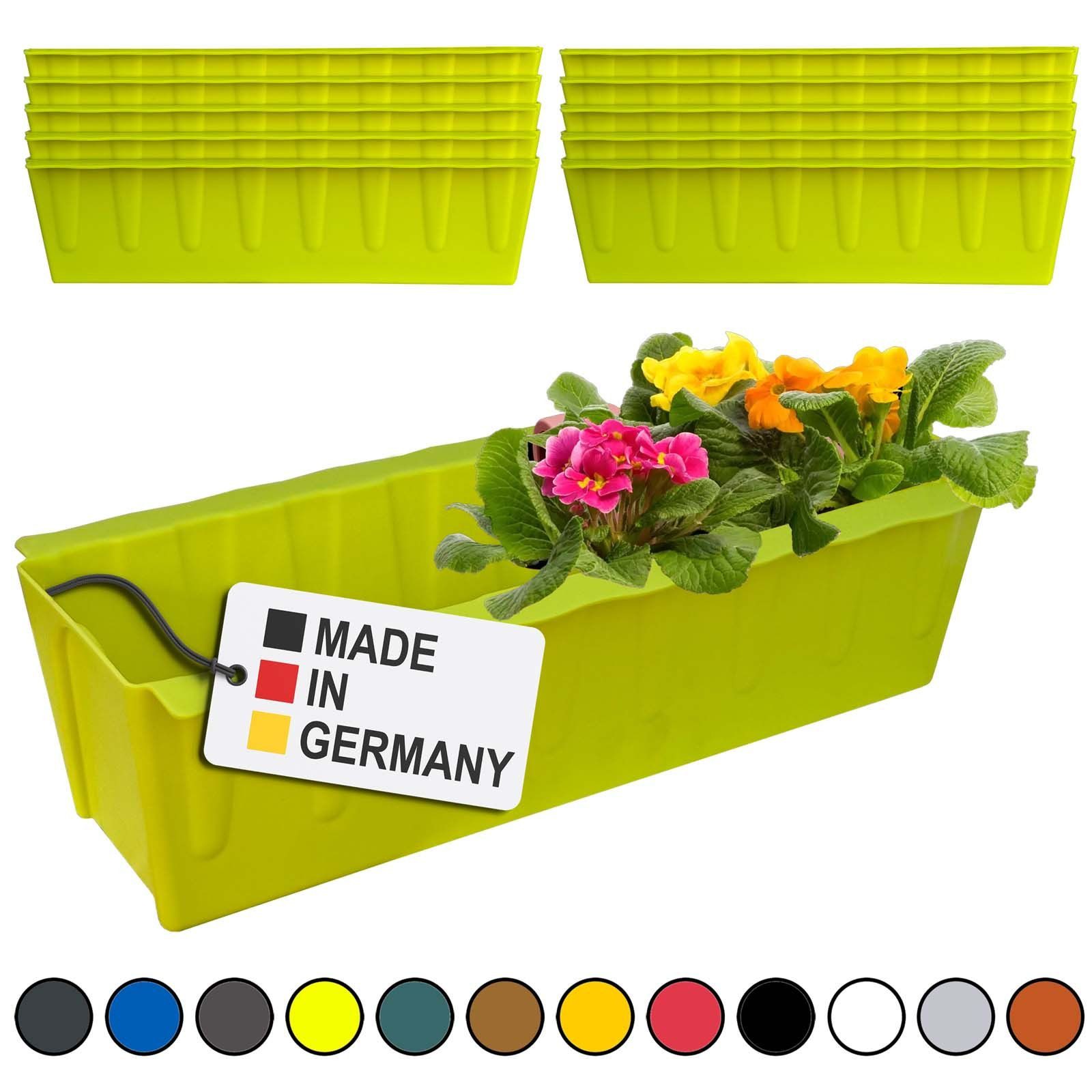 BURI Blumenkasten Blumenkasten Europaletten 10er-Set Hellgrün Pflanzkasten Balkonkasten