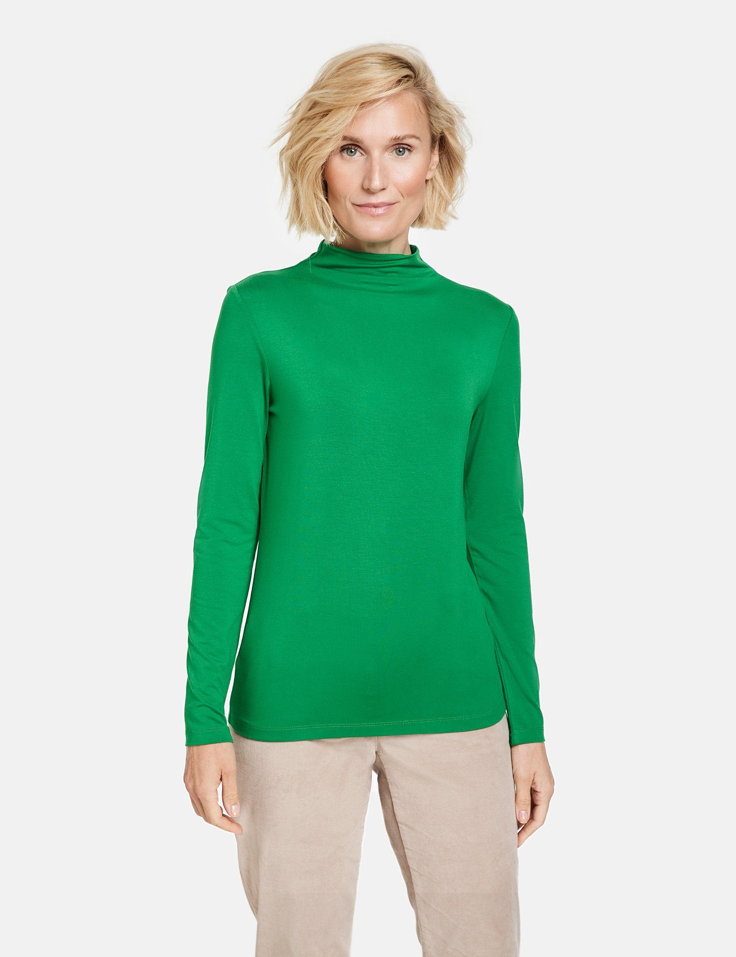 GERRY WEBER Langarmshirt Langarmshirt mit Turtleneck Bright Green | Shirts