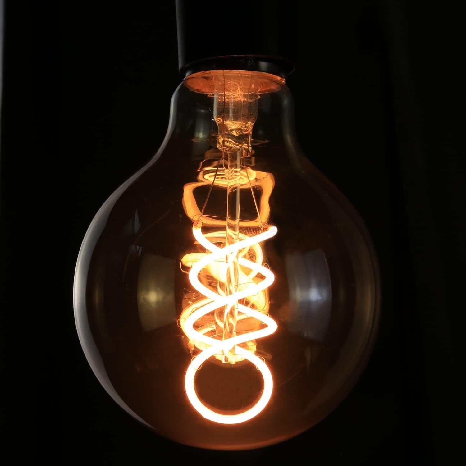 Glühbirne 2200K-3500K, 3 Warmweiß Filament LED-Leuchtmittel Globelampen Retro Dekorative Kugel Glühlampe, ZMH Birne St., E27, Edison G80 4W,