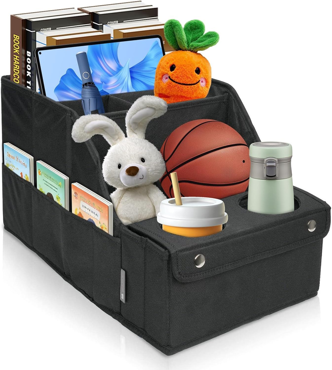 FELIXLEO Klappbox Autositz Organizer Ruecksitz Box mit Deckel Kinder Faltbar