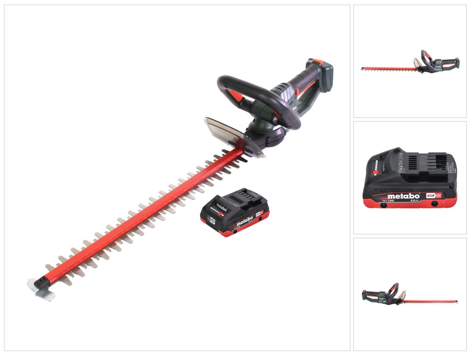 metabo Akku-Heckenschere HS 18 LTX 55 18 V 53 cm + 1x Akku 4,0 Ah - ohne Ladegerät