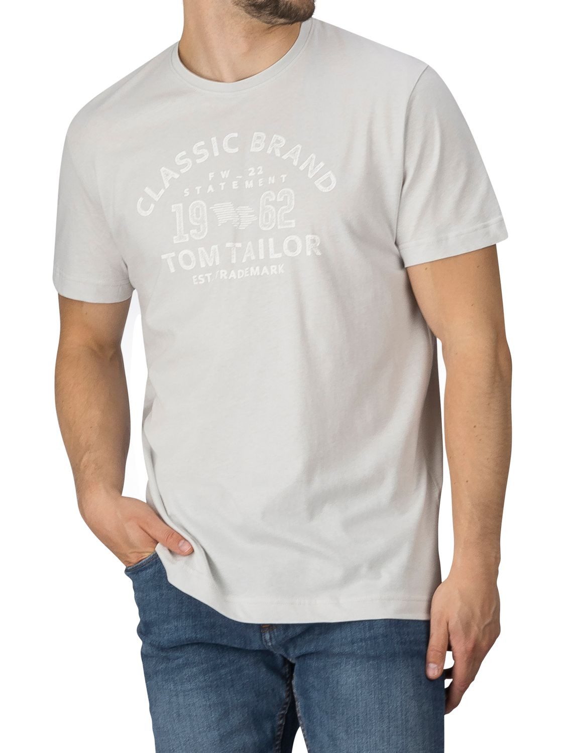 TOM TAILOR T-Shirt Herren Printshirt Regular Fit (Vorteilspack, 4-tlg) Kurzarm Tee Shirt mit Rundhalsausschnitt aus 100% Baumwolle