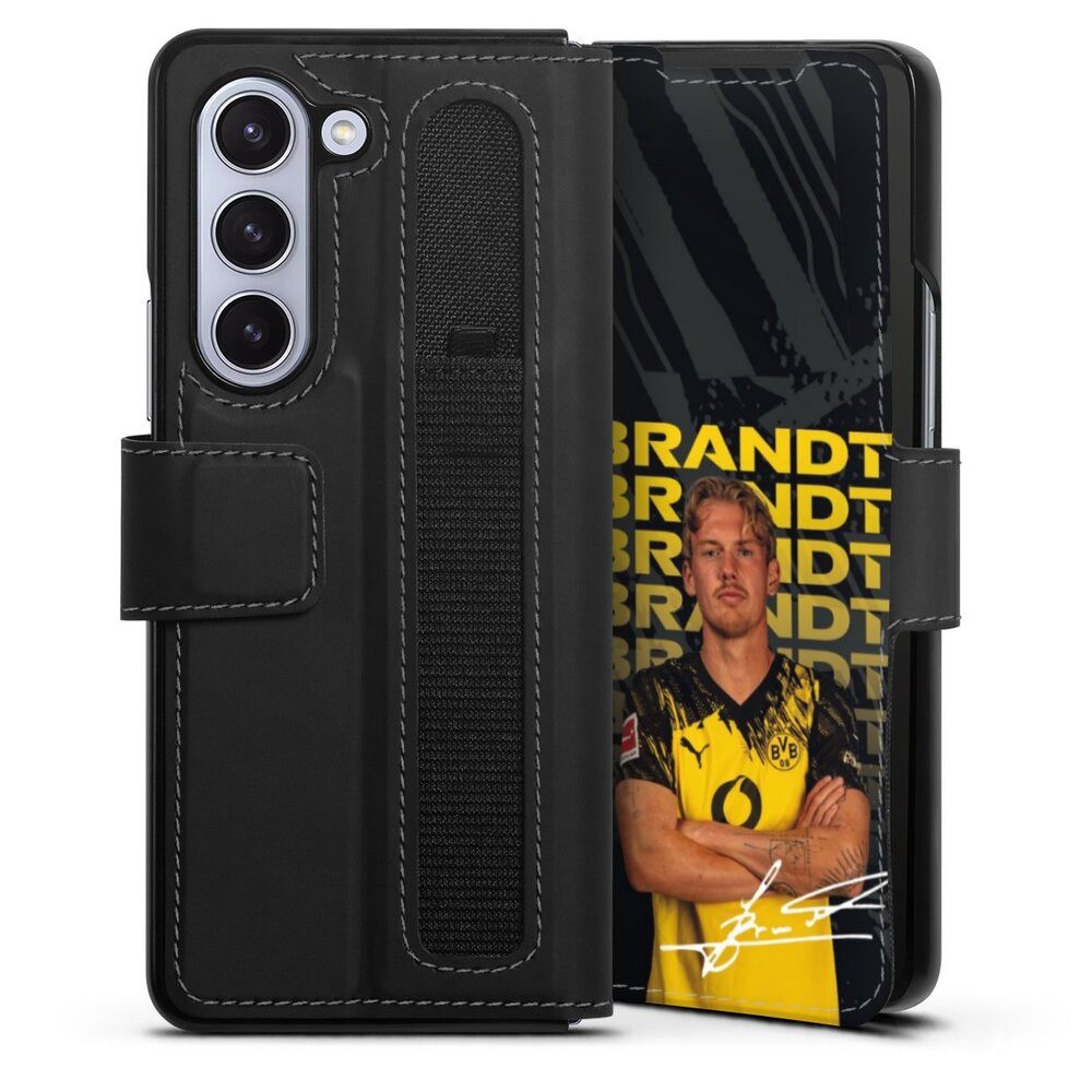 DeinDesign Handyhülle Borussia Dortmund Julian Brandt BVB Julian Brandt 25/26, Samsung Galaxy Z Fold 5 Hülle Handy Flip Case Wallet Cover