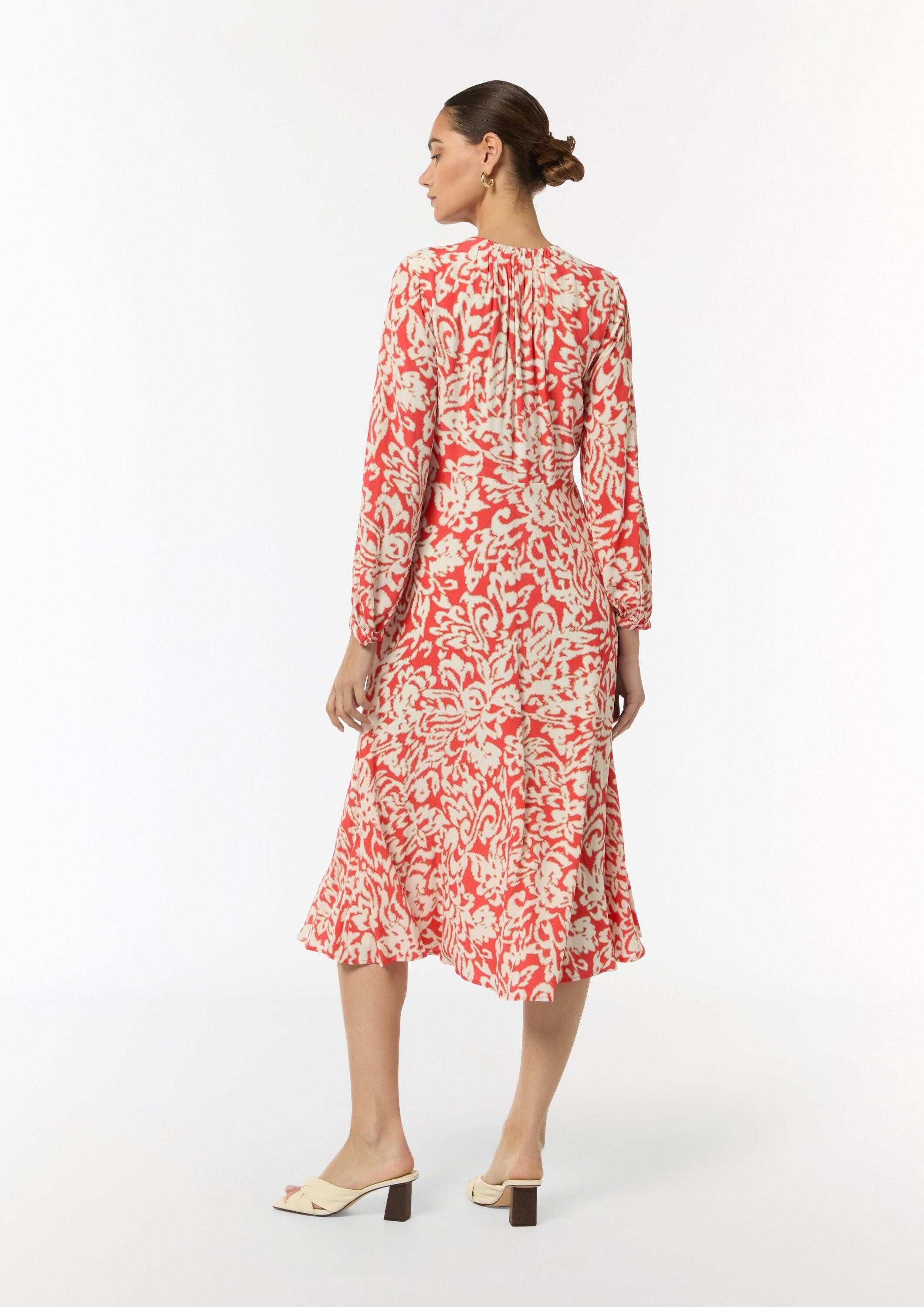 comma Midikleid Kleid Midikleid mit Crêpestruktur